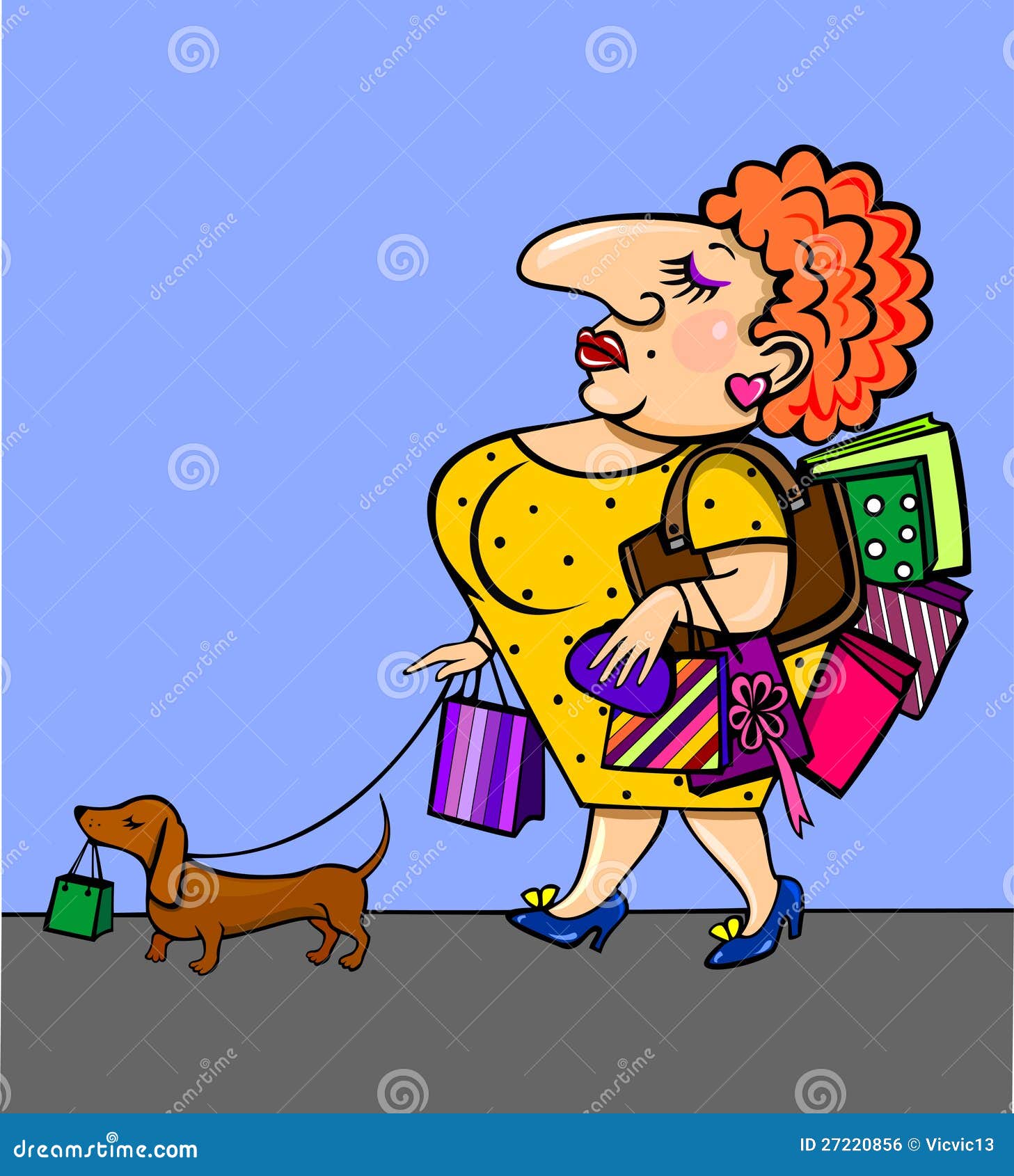 Shoping.pet. Shoping.woman с dog.pet