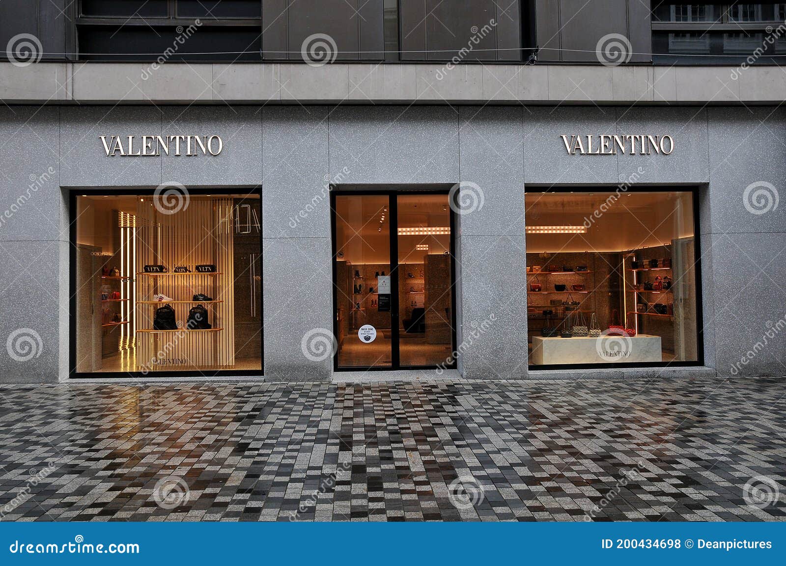 Shoppers by Valetino Store on Kobmagergade in Capital Editorial Stock Photo - Image of valentino, denmark: 200434698