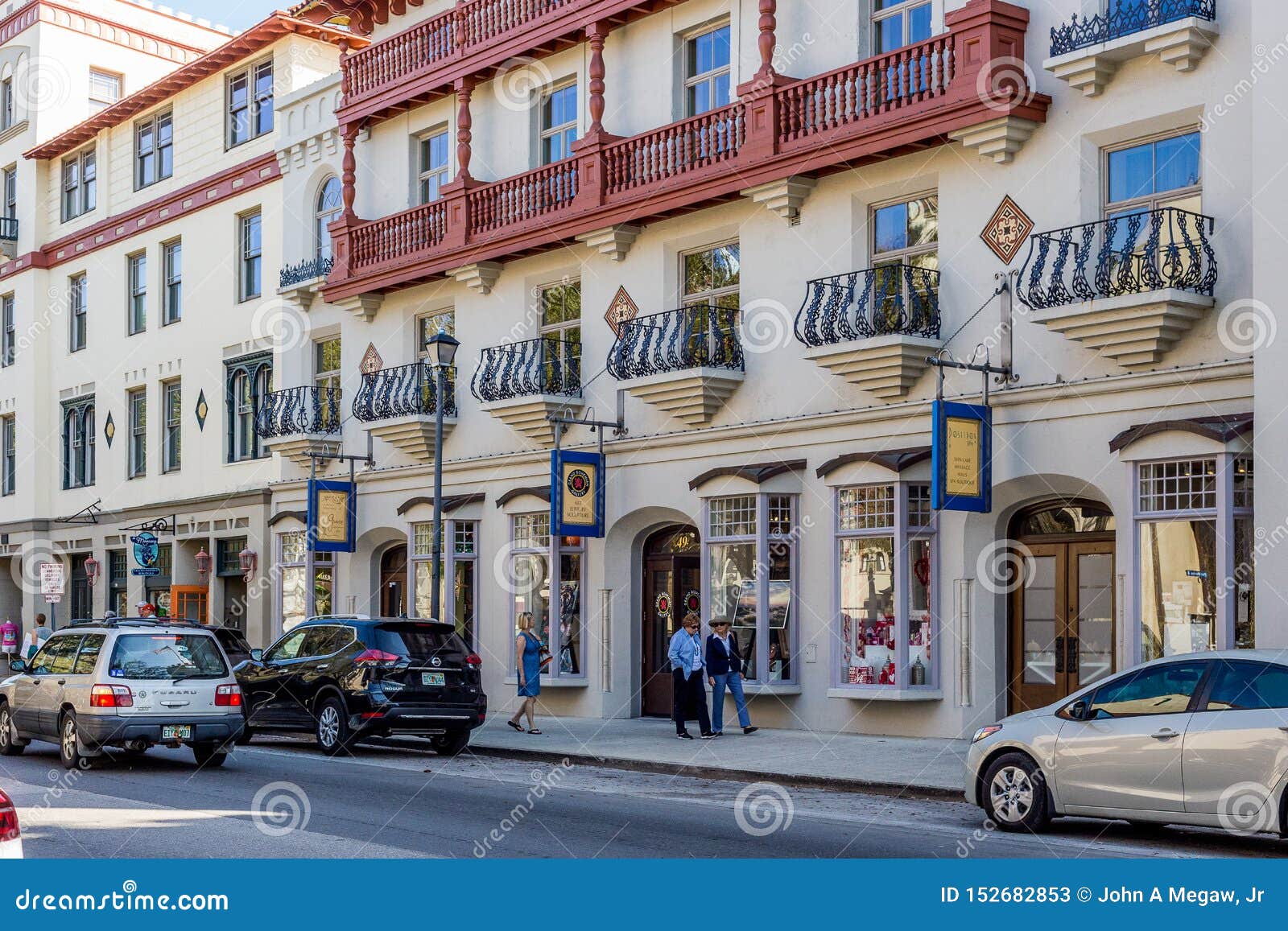 Shops in Downtown St. Augustine, Florida Editorial Stock Photo - Image