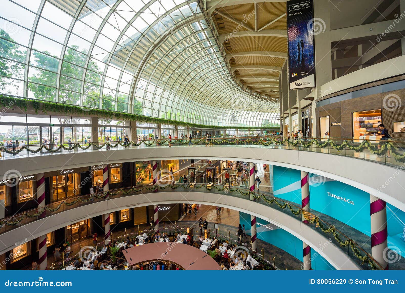 Luxury shopping at The Shoppes, Marina Bay Sands , Singapore 