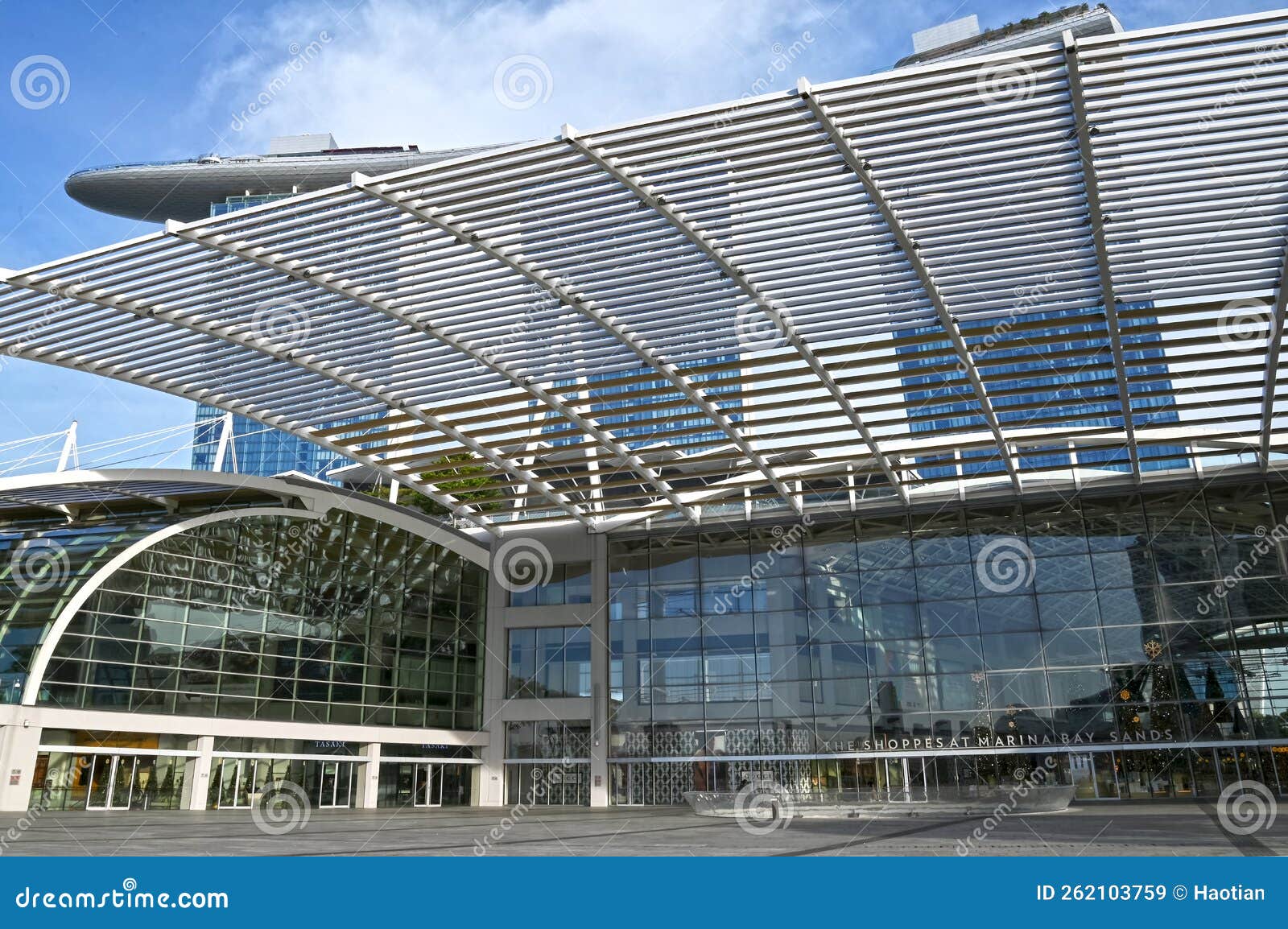 Louis Vuitton store in Singapore is a very modern glass design structure in  the Marina Bay Sands resort Stock Photo - Alamy