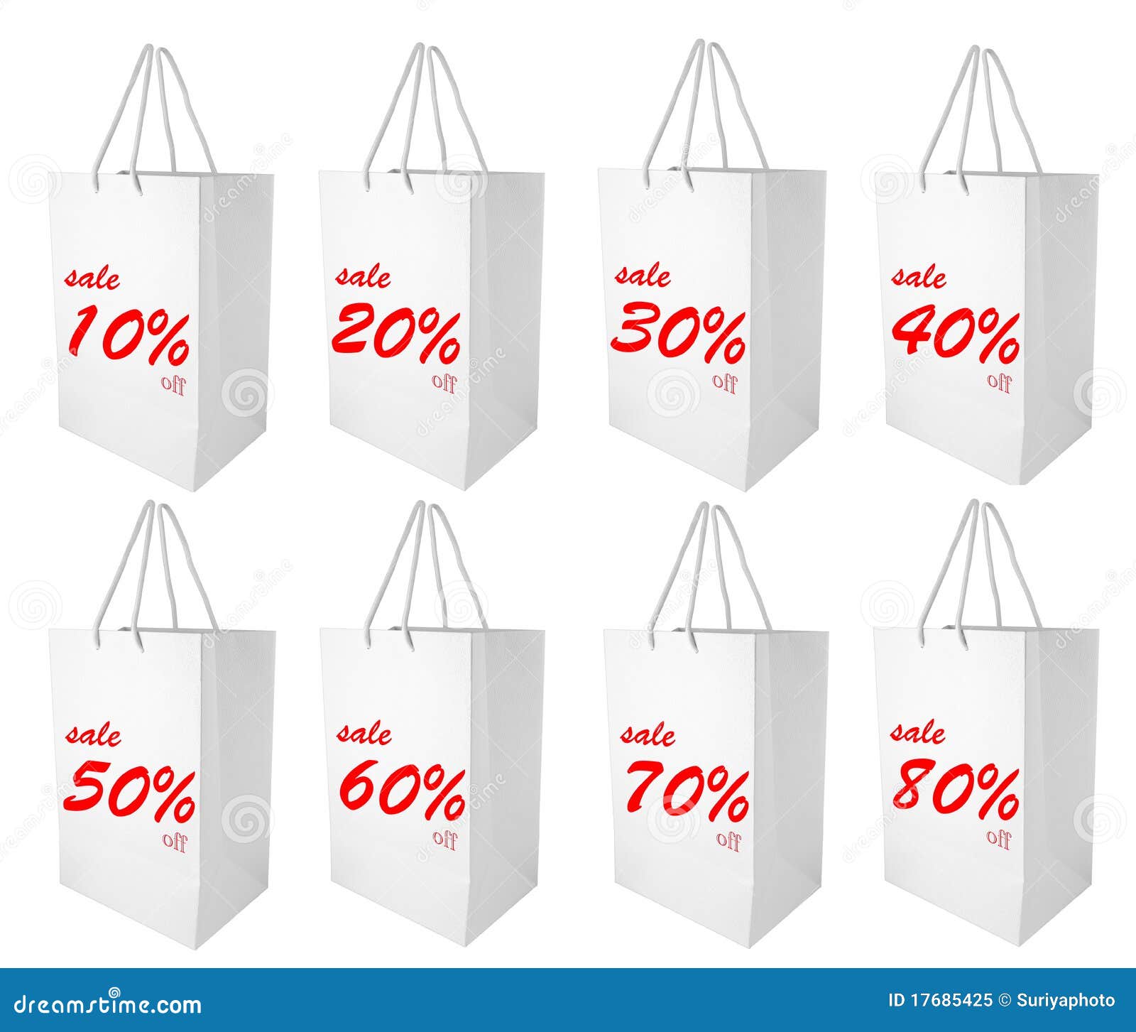 Shopping Bag With Discount Percentage Stock Illustration Illustration