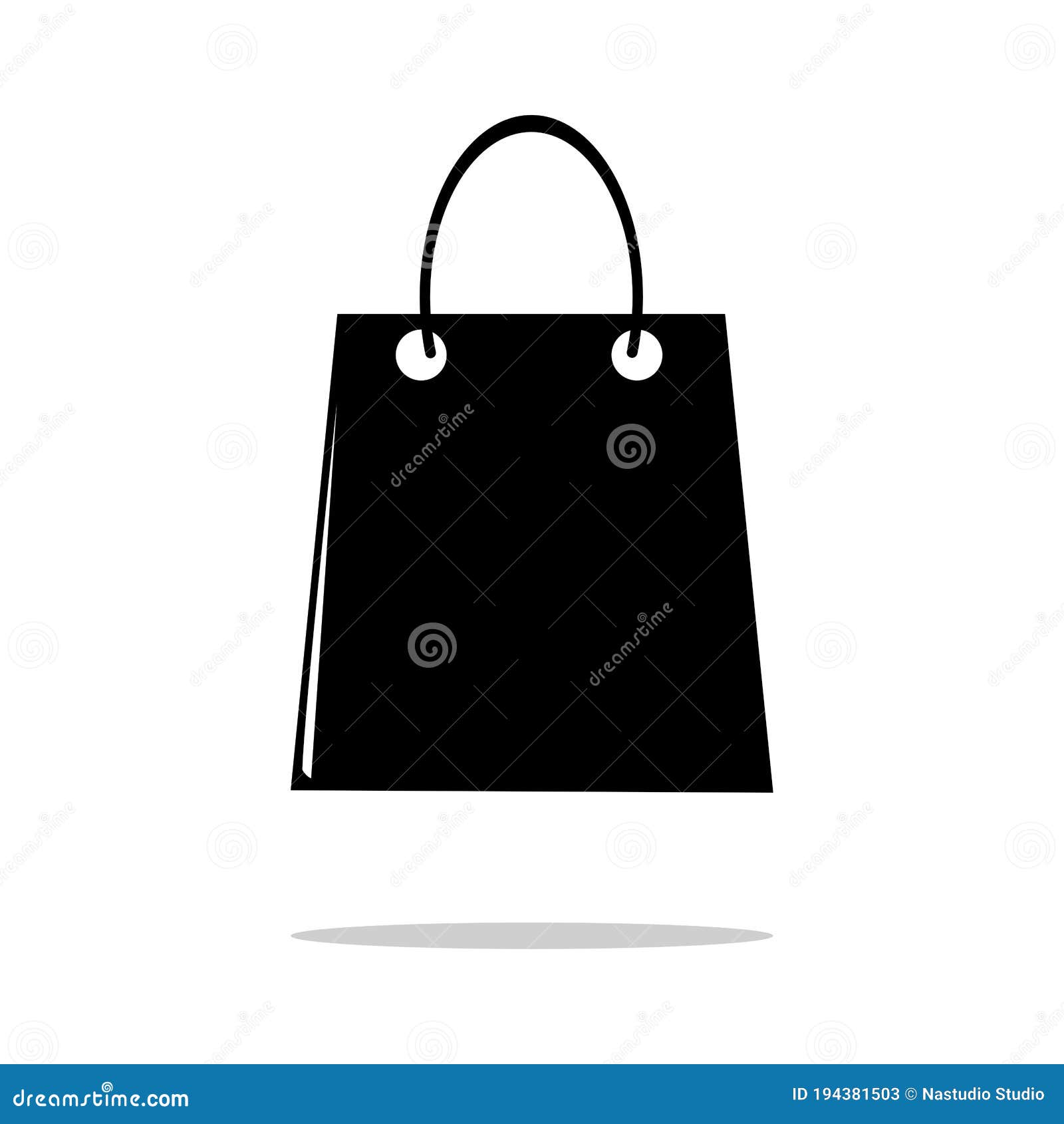 Shopping Bag Icon. Flat Design Best Logo Stock Vector - Illustration of ...