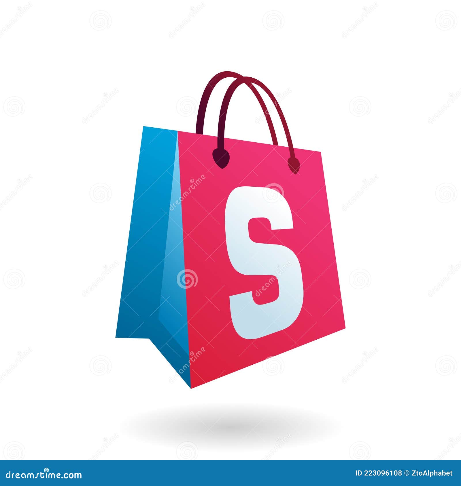 Shopping Bag Letter S Logo stock vector. Illustration of ecommerce ...