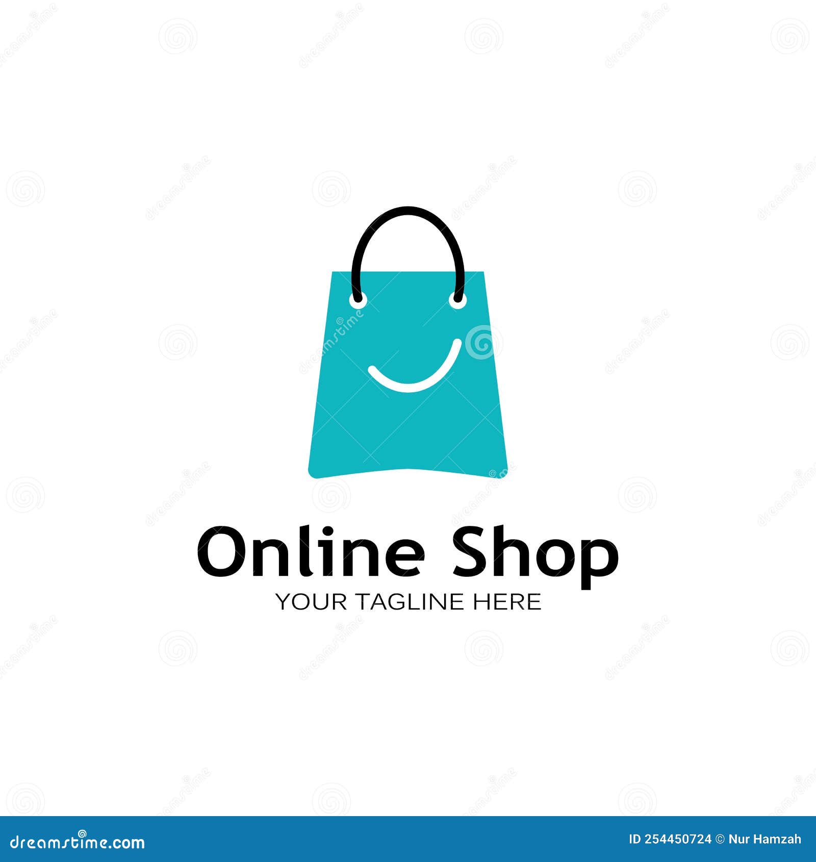 Shopping Bag Logo Vector Illustration Template Stock Vector
