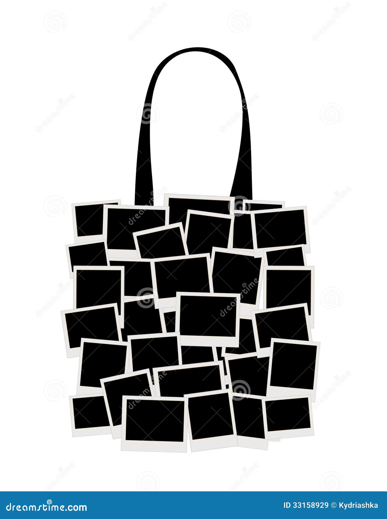 Shopping Bag Made from Photo Frames for Your Stock Vector