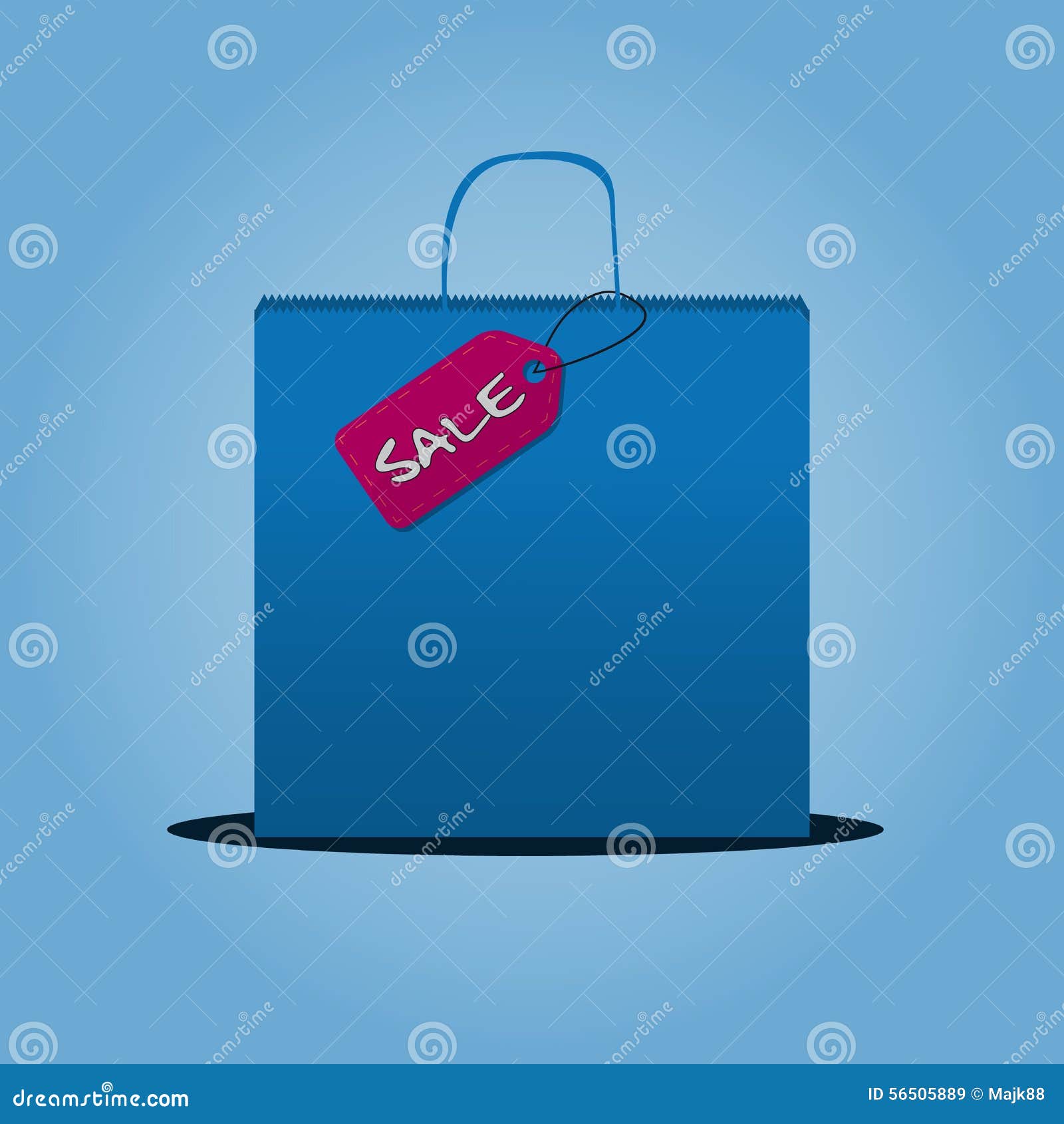 Shopping Bag with Sale Label Stock Illustration Illustration of sign, promotion 56505889