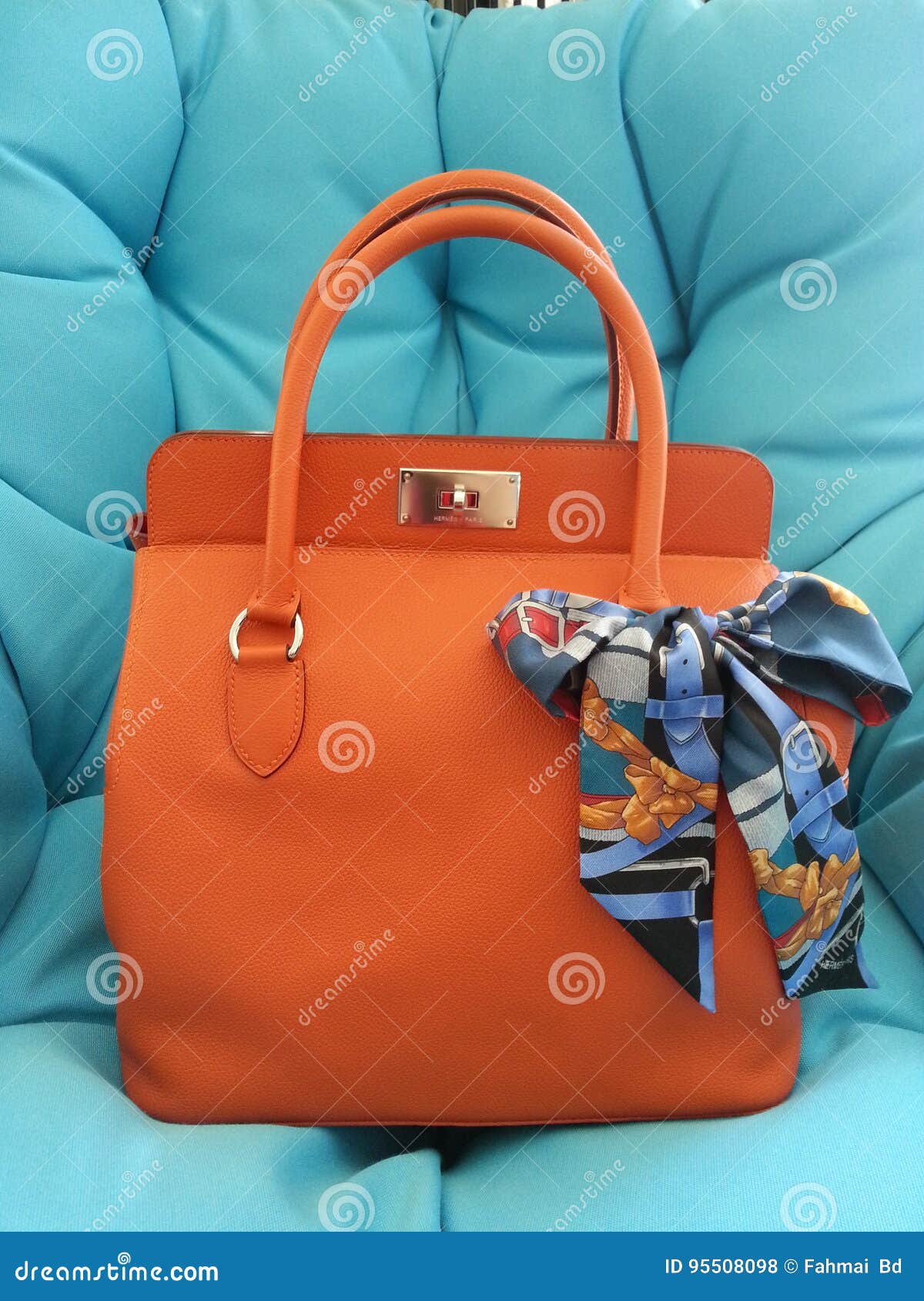 Shopping Bag Toolbox Orange Bag Hermes Scarf Silkscarf Twilly