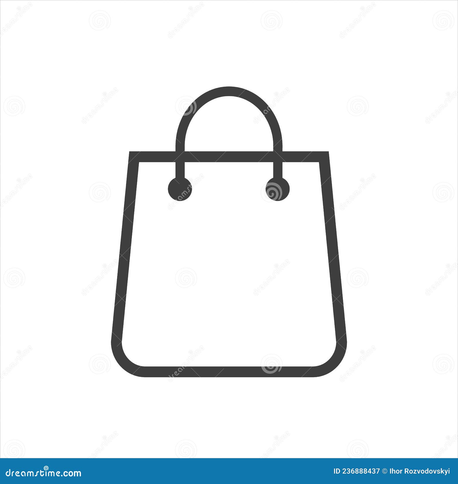 Shopping Bag on White Background Stock Vector - Illustration of ...