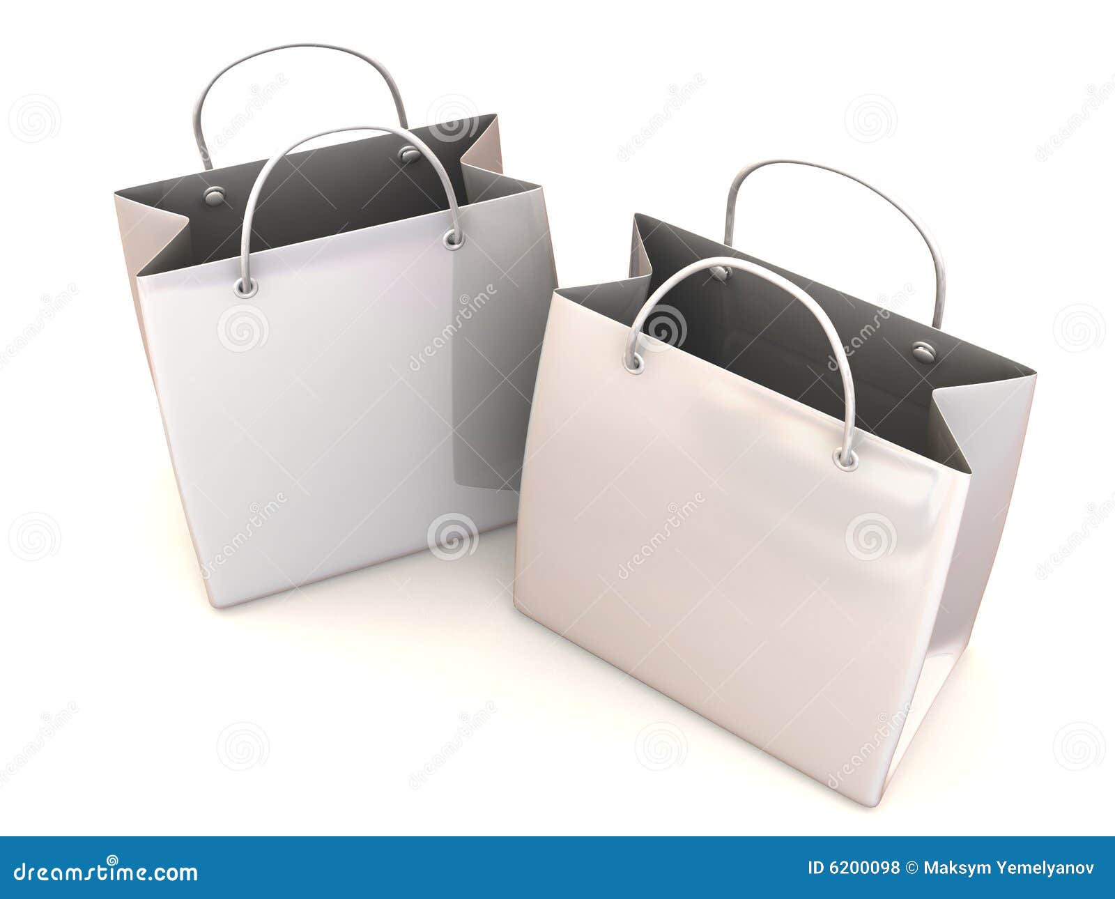 Shopping bags. 3d Very beautiful three-dimensional illustration, figure.