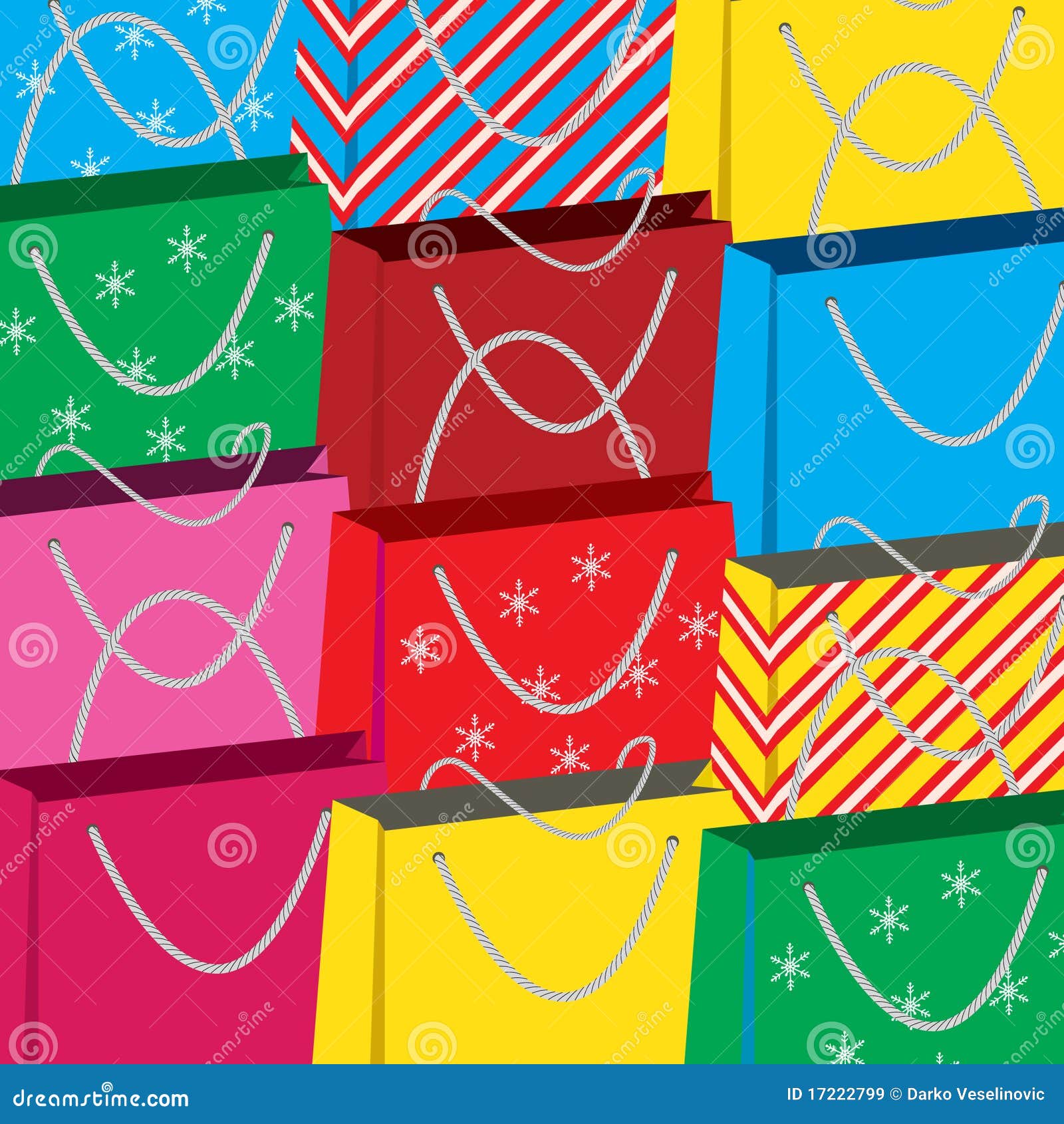 Shopping bags background stock vector. Illustration of package 17222799