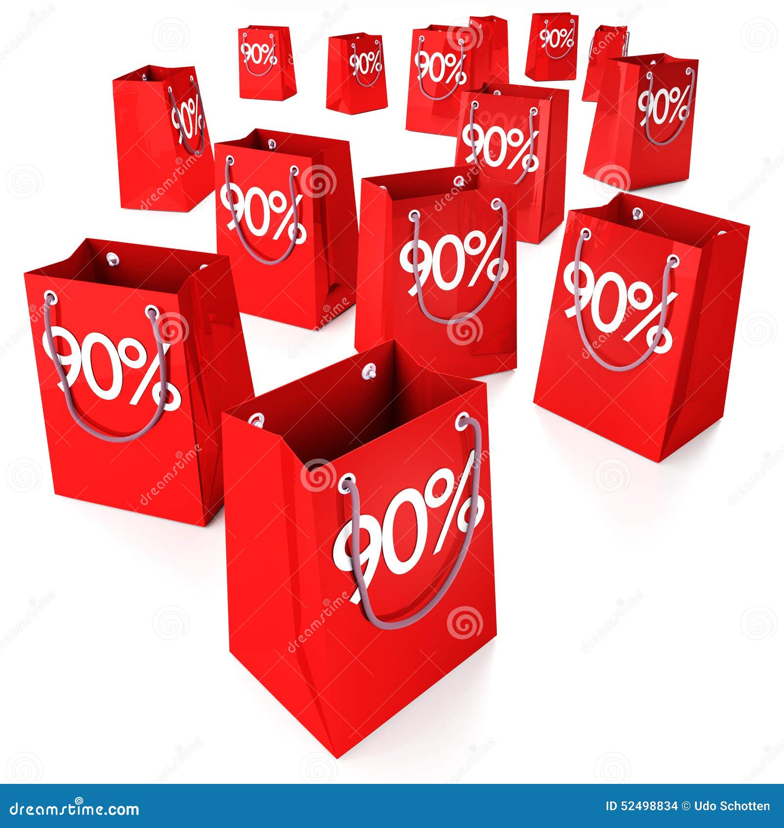 Shopping Bags with 90 Discount Stock Illustration Illustration of