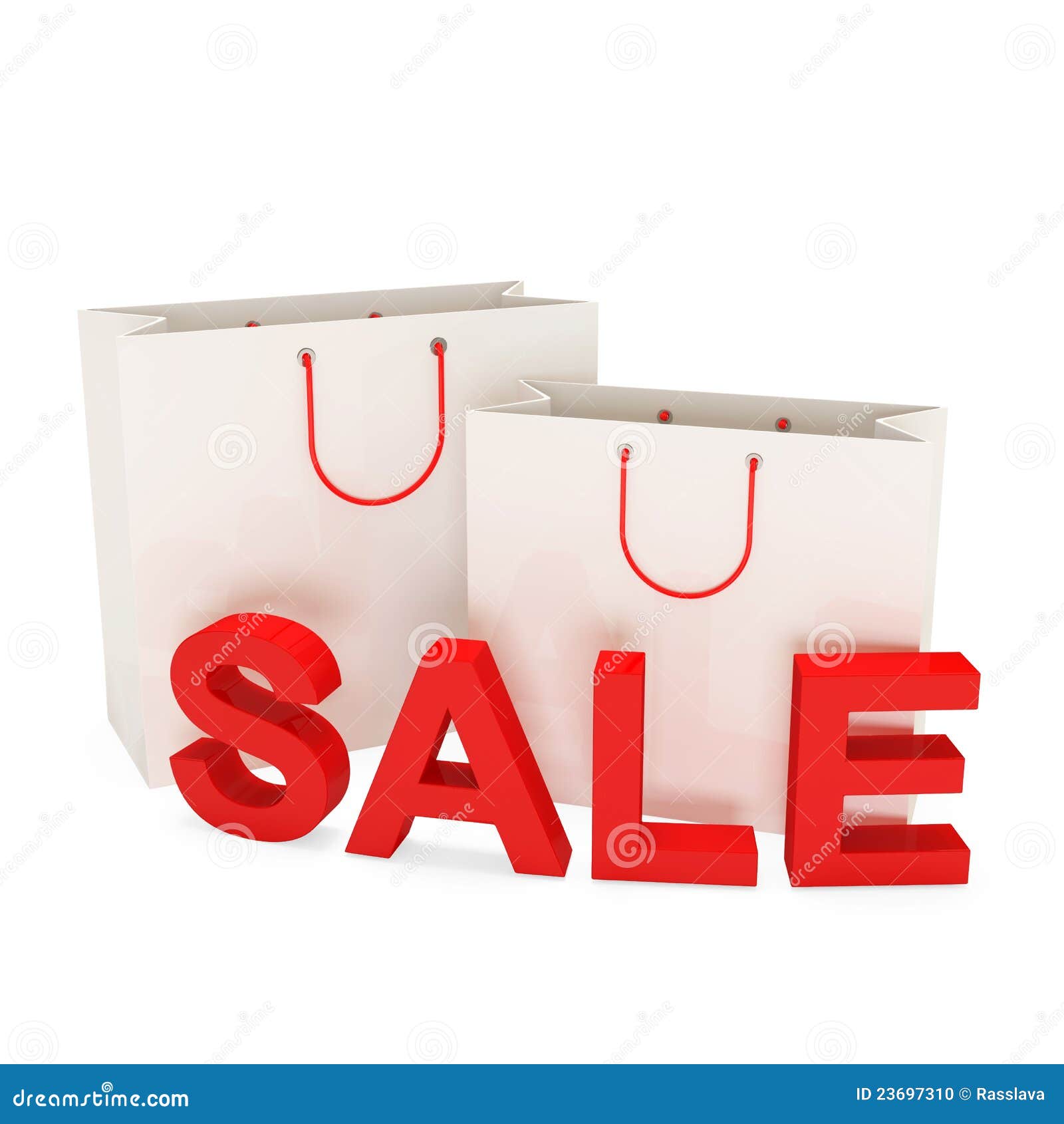 Shopping Bags with SALE Sign Stock Illustration - Illustration of ...