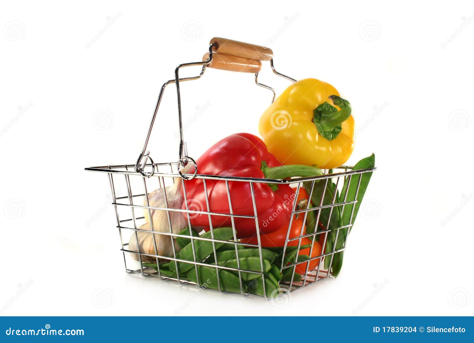 Shopping basket stock photo. Image of basket, diet, health 17839204