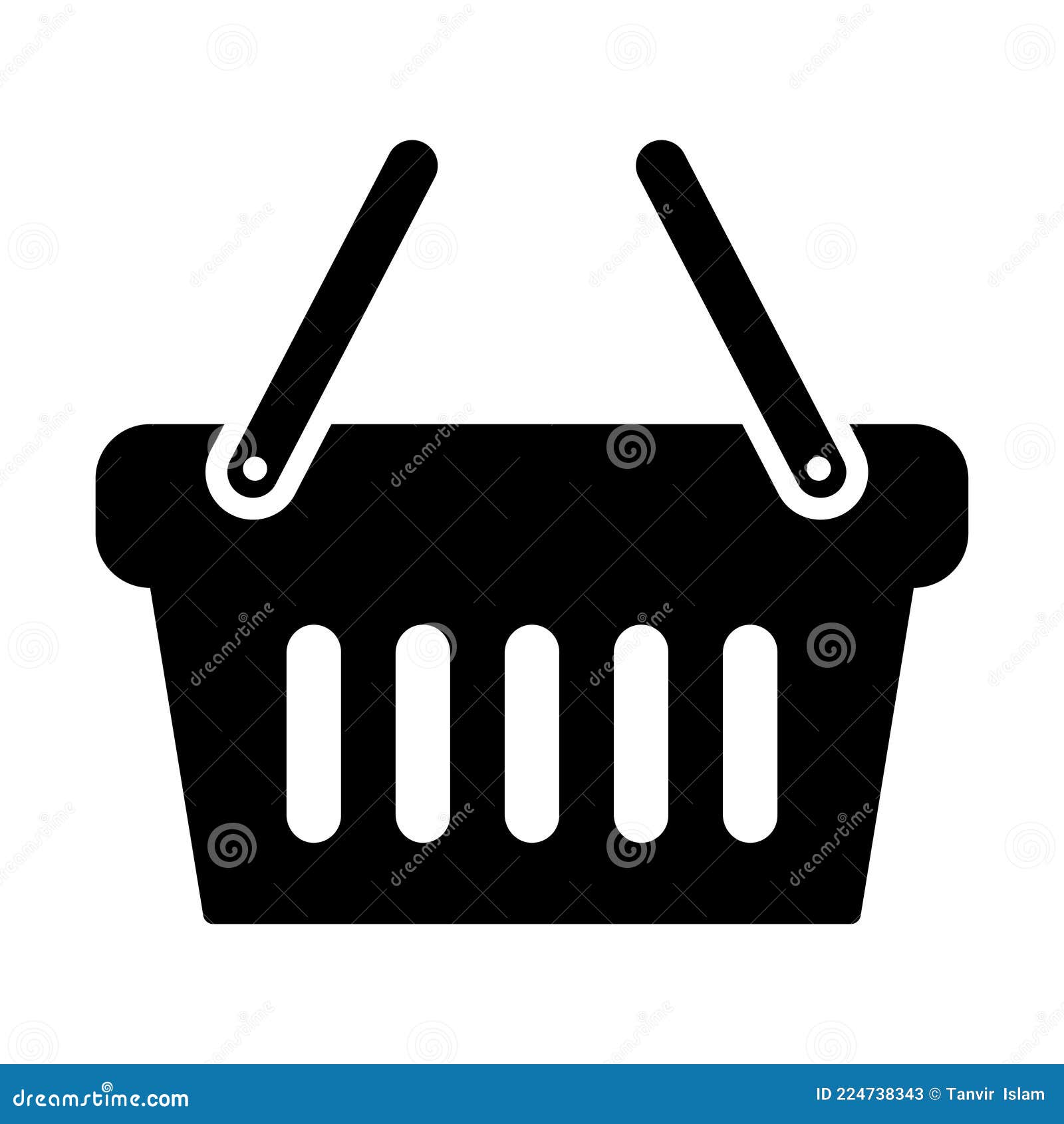 Shopping basket icon stock vector. Illustration of basket 224738343