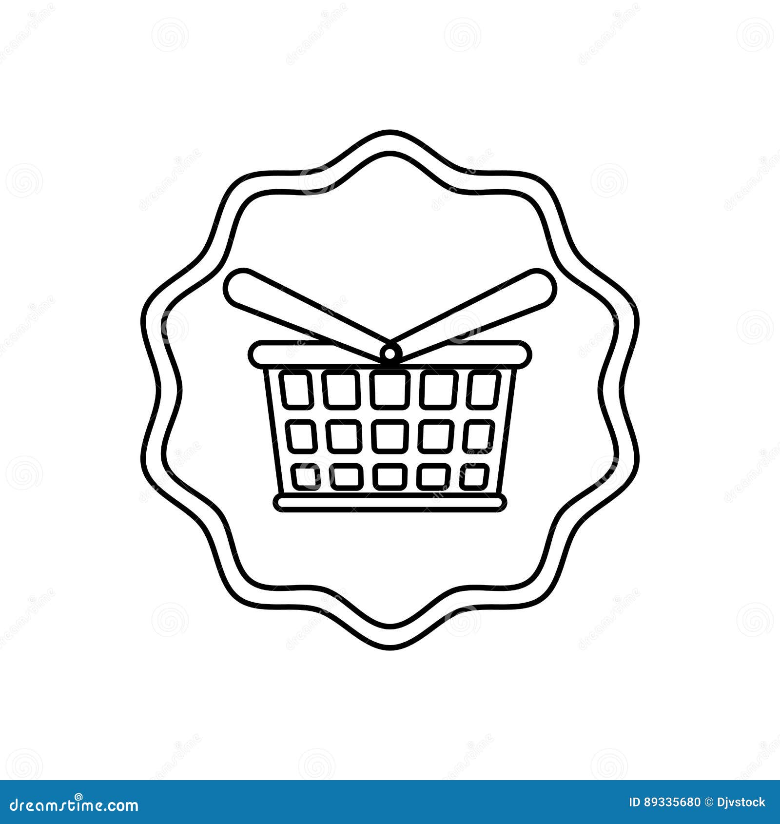 Shopping basket symbol stock illustration. Illustration of handle