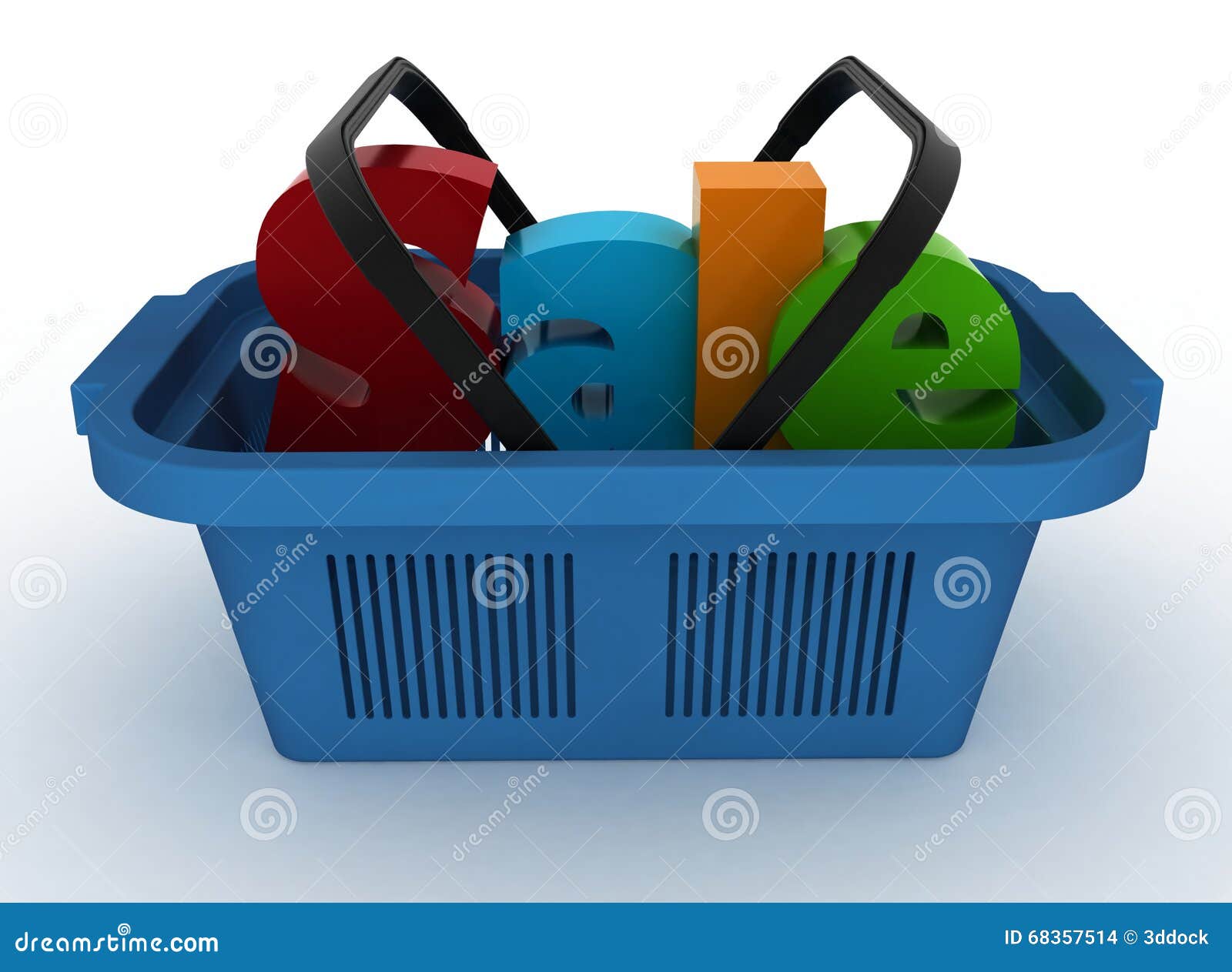 Shopping Basket And Text Sale Stock Illustration Illustration of