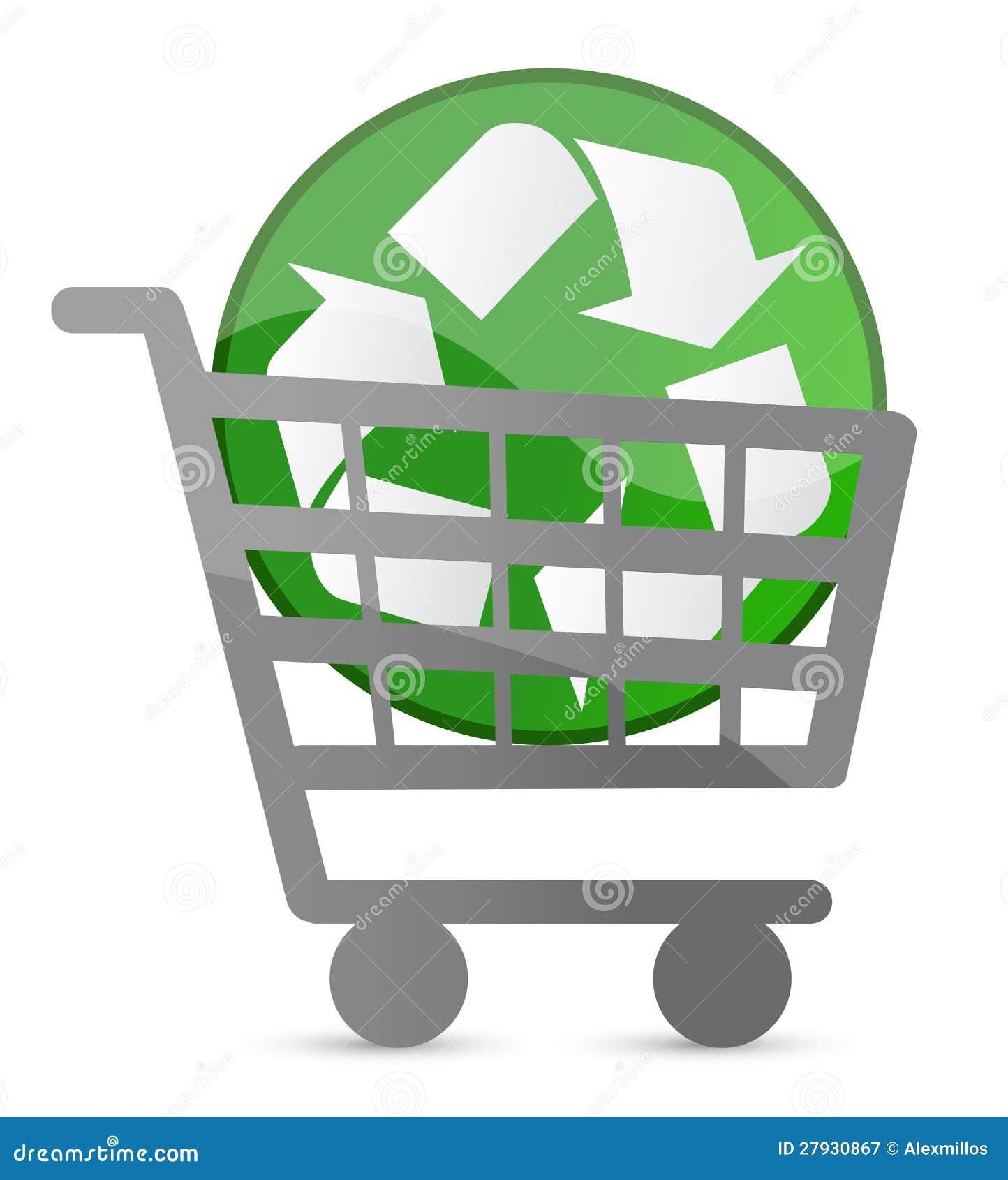 Recycle Sign Shopping Cart Trolley Stock Illustrations 42 Recycle