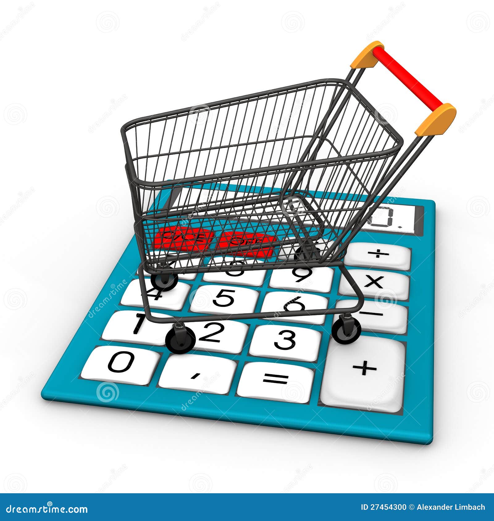 Shopping Cart Calculator 2 stock illustration. Illustration of gift