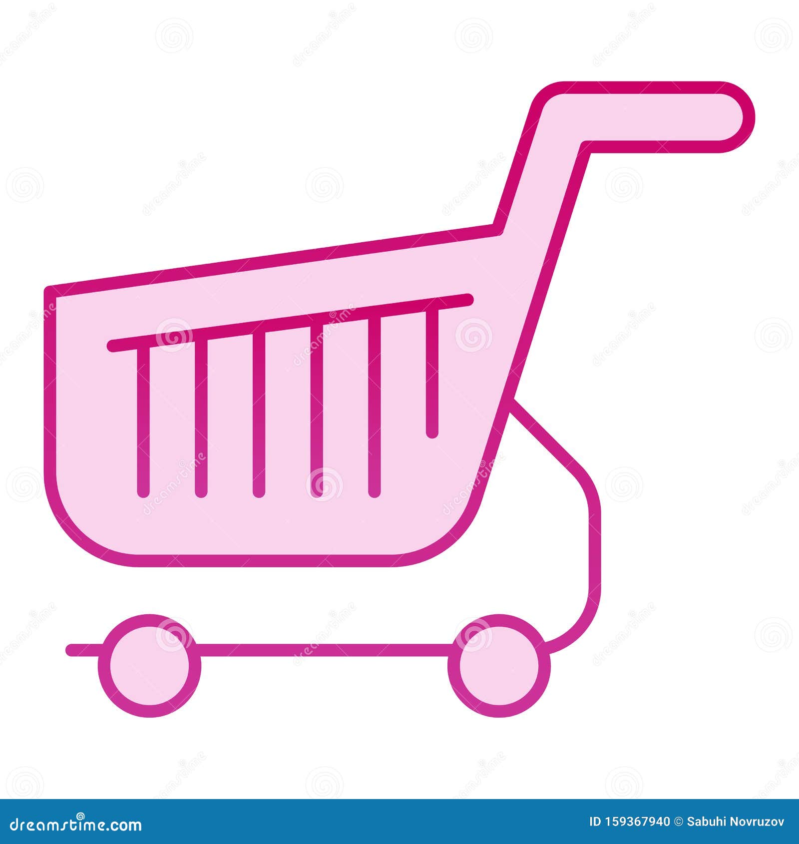 Shopping Cart Flat Icon. Shop Basket Pink Icons In Trendy ...