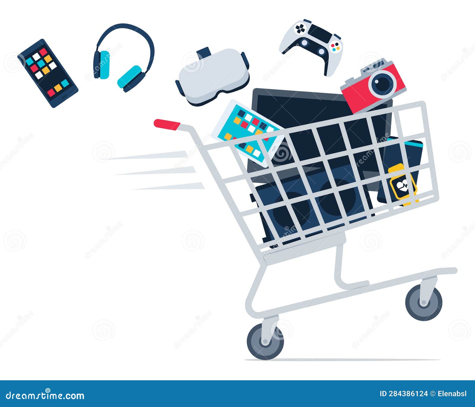 https://thumbs.dreamstime.com/z/shopping-cart-full-electronics-fast-consumer-technology-concept-284386124.jpg