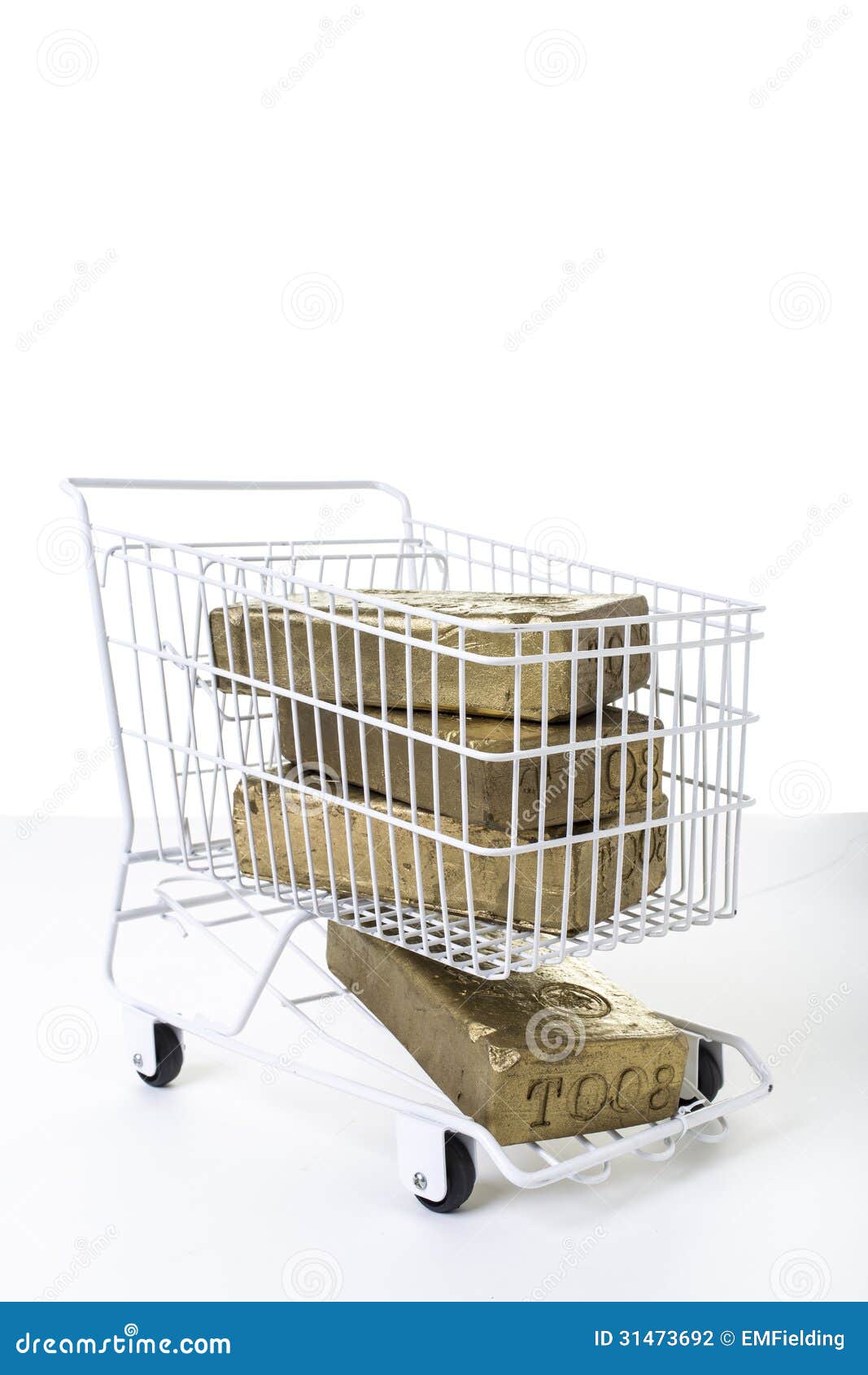 Shopping Cart Full of Gold Concept Stock Photo Image of pure