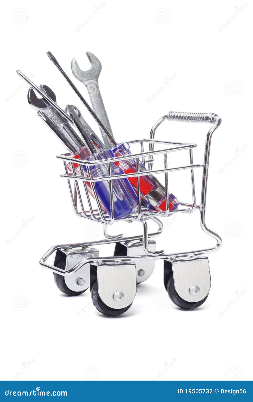 Shopping Cart and Hand Tools Stock Photo Image of sale, white 19505732