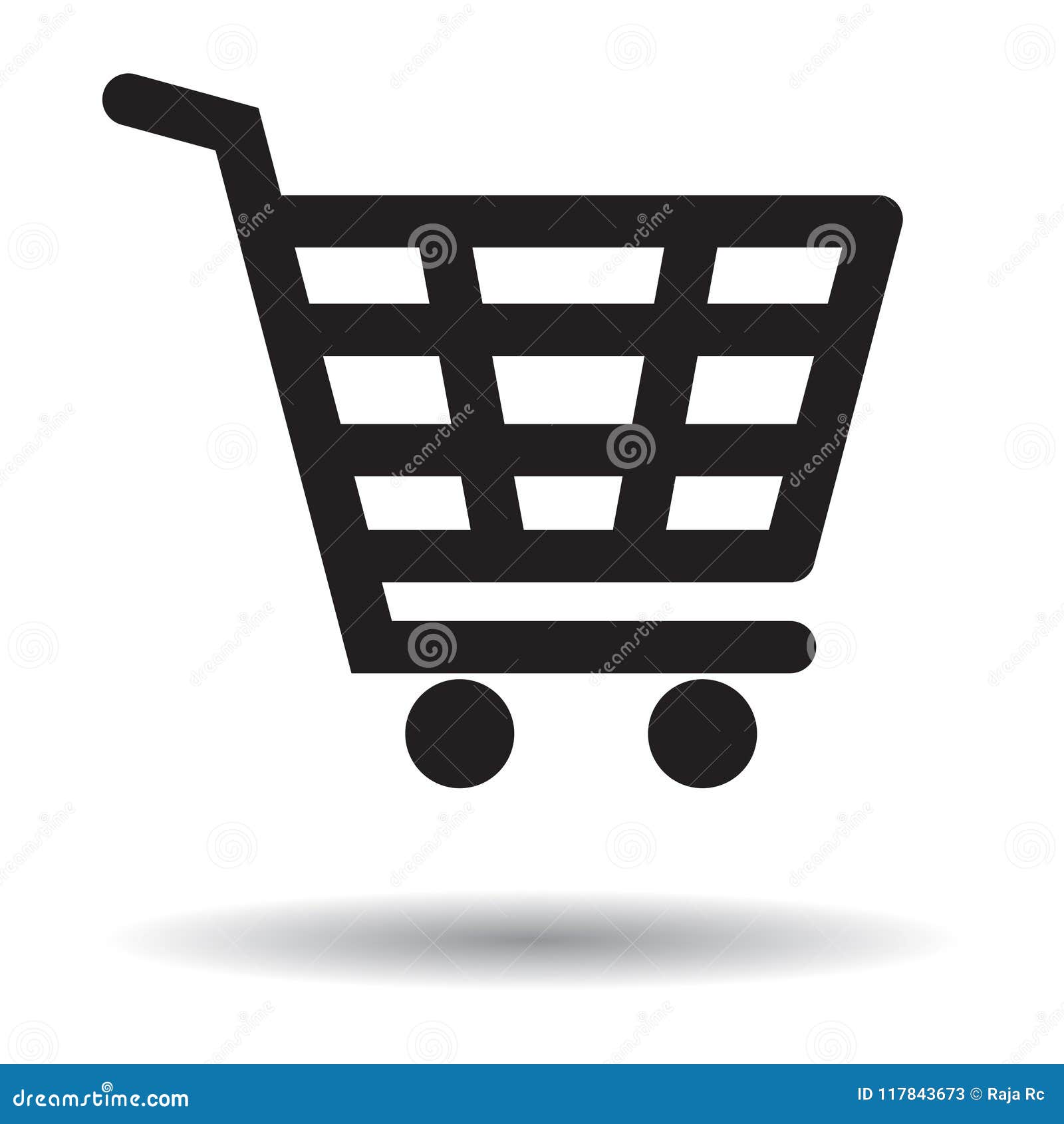 shopping cart icon black and white