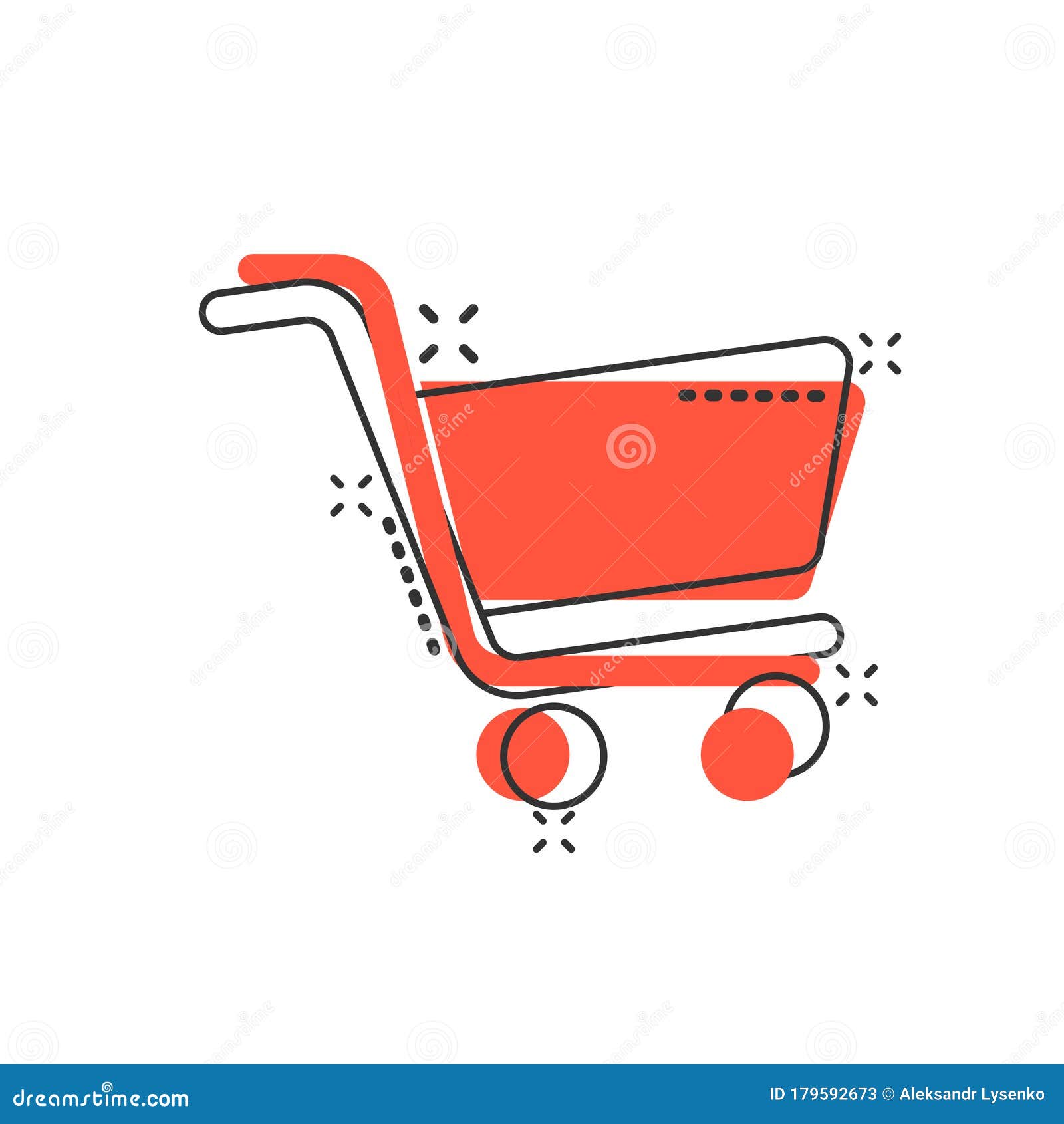 Shopping Cart Icon in Comic Style. Trolley Cartoon Vector Illustration on  White Isolated Background Stock Vector - Illustration of purchase, basket:  179592673