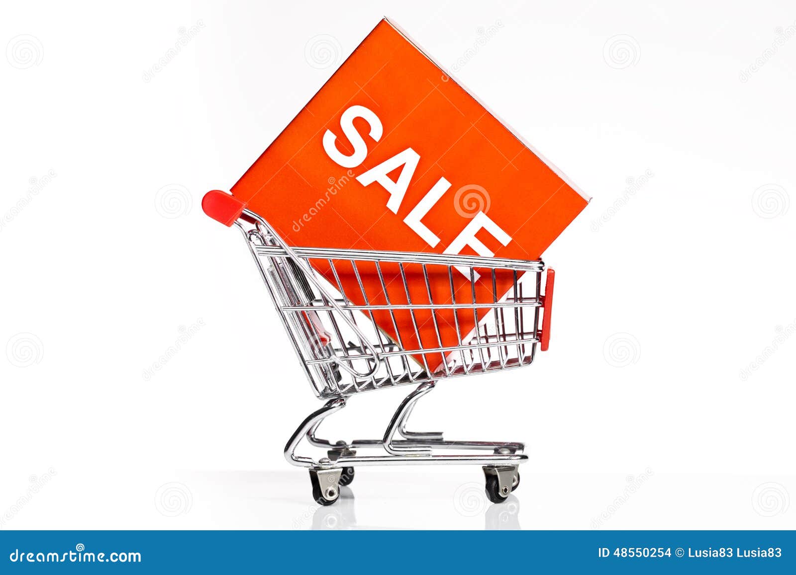 shopping cart with sale icon 