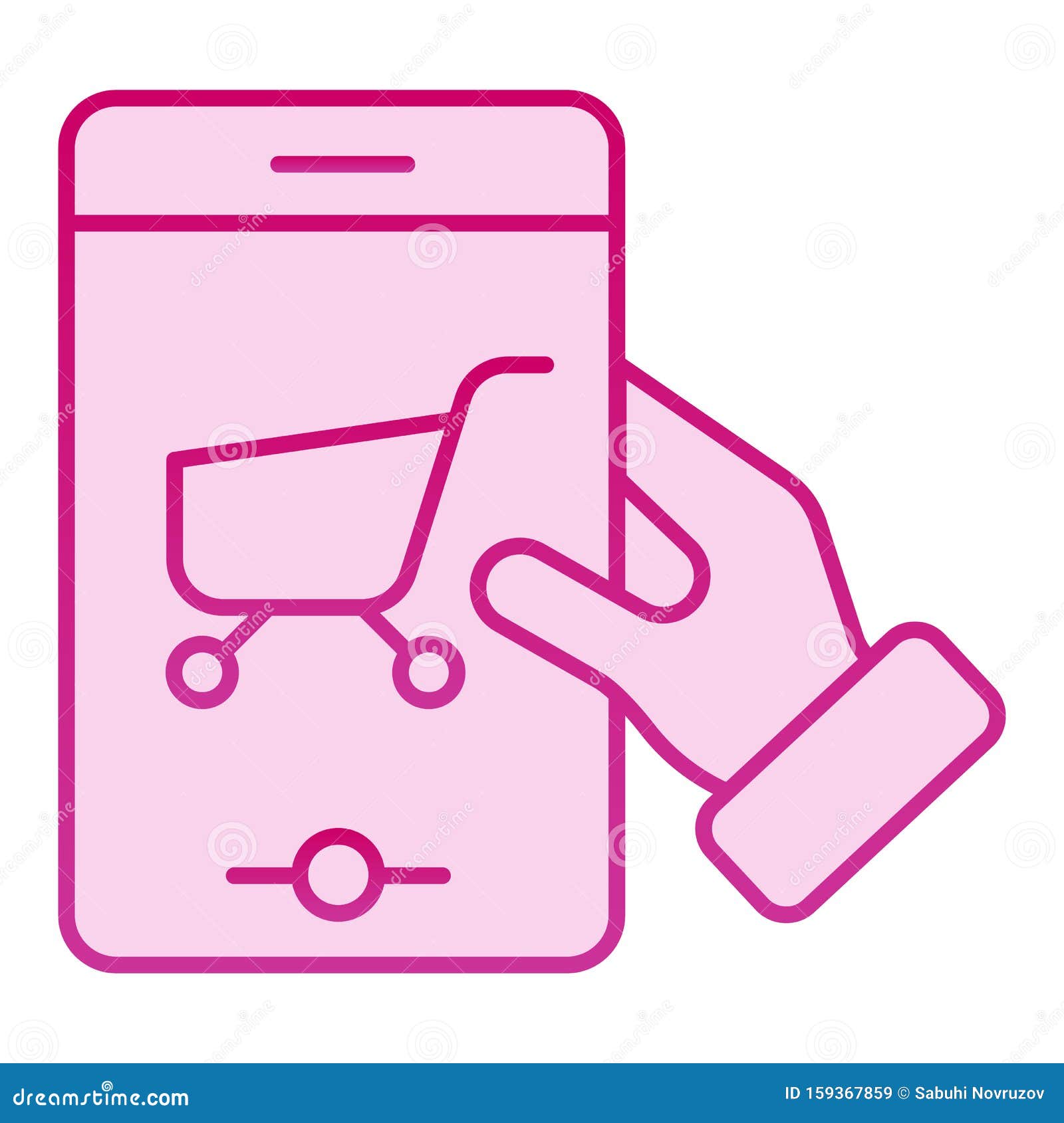 pink mobile phone icon