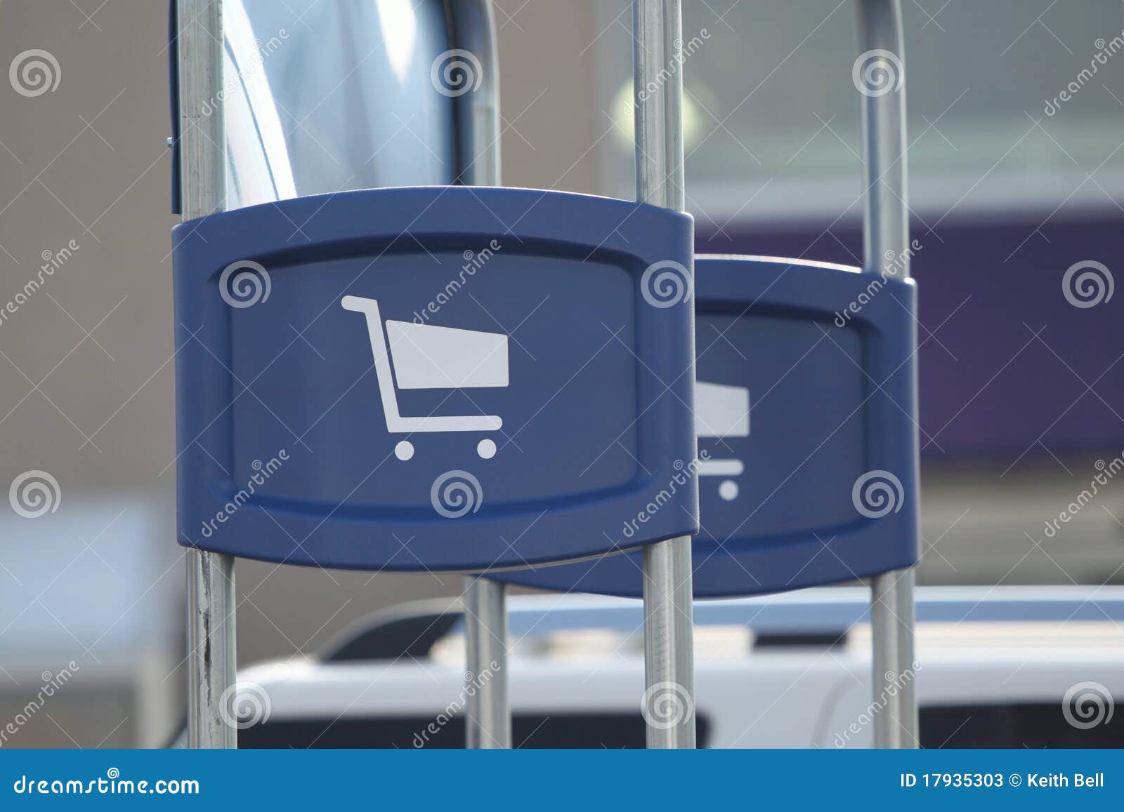 Shopping Cart Station Sign Stock Photos Image 17935303