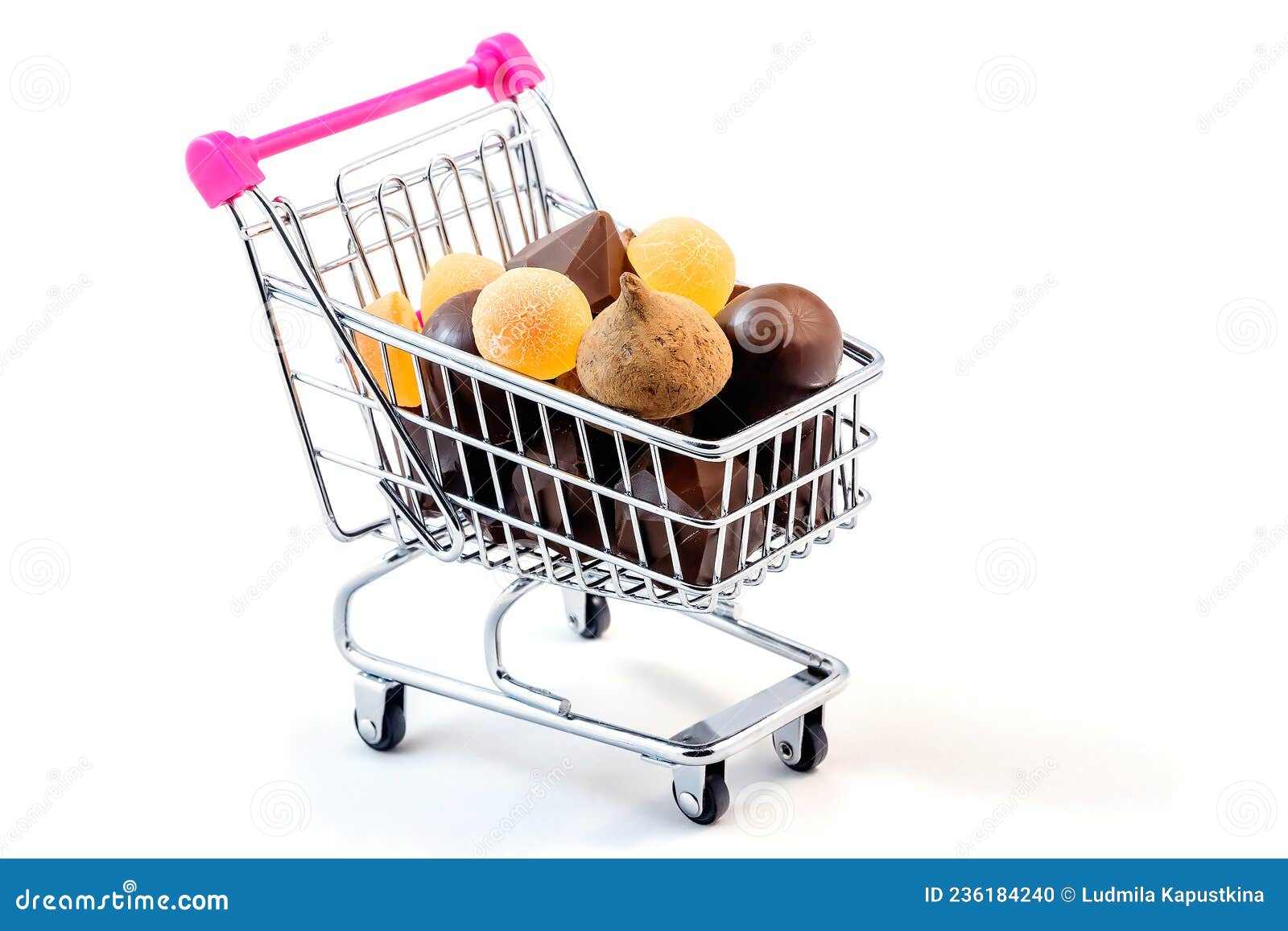 full shopping cart junk food