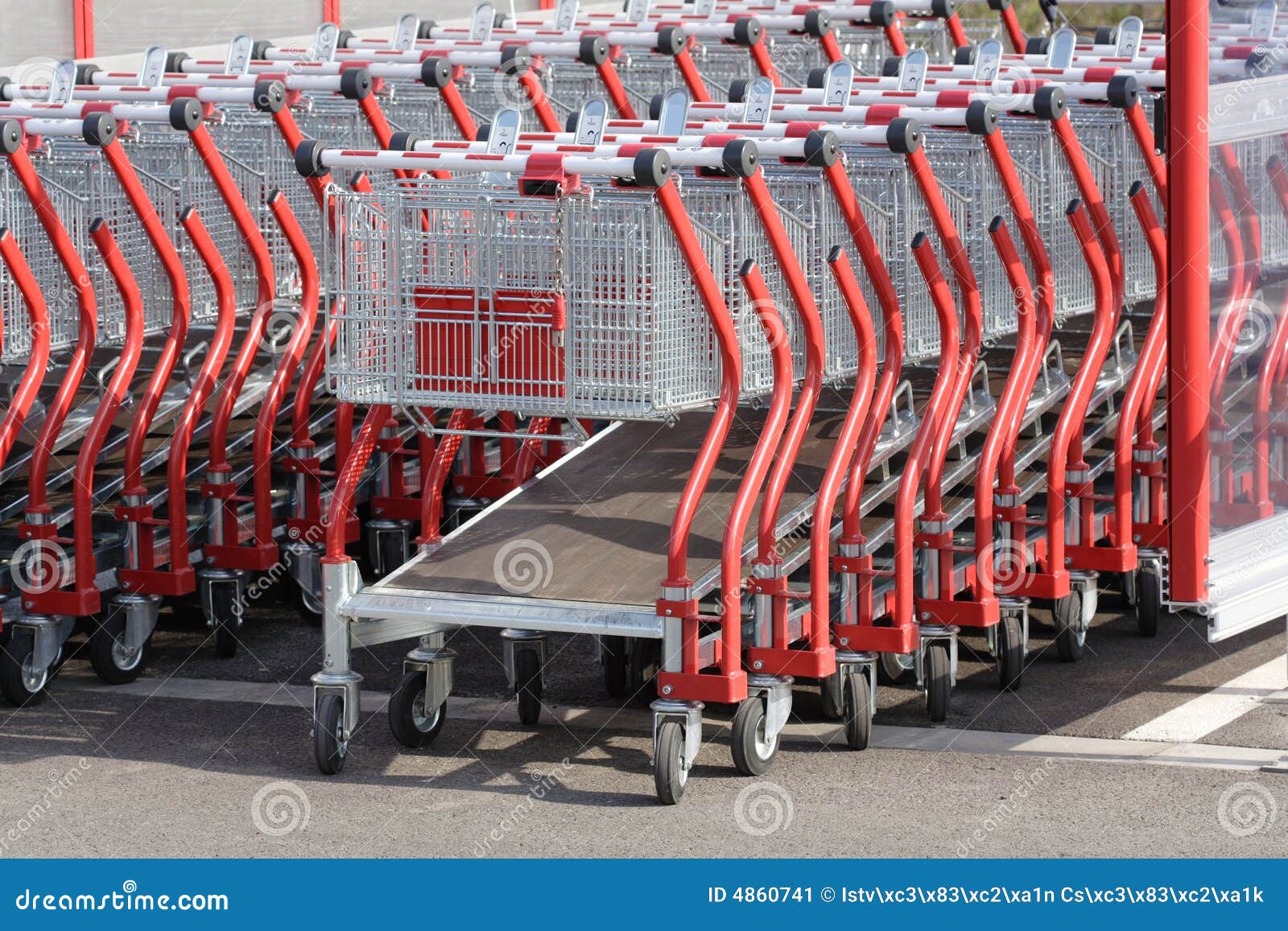 Shopping carts stock image. Image of close, collect, collecting 4860741