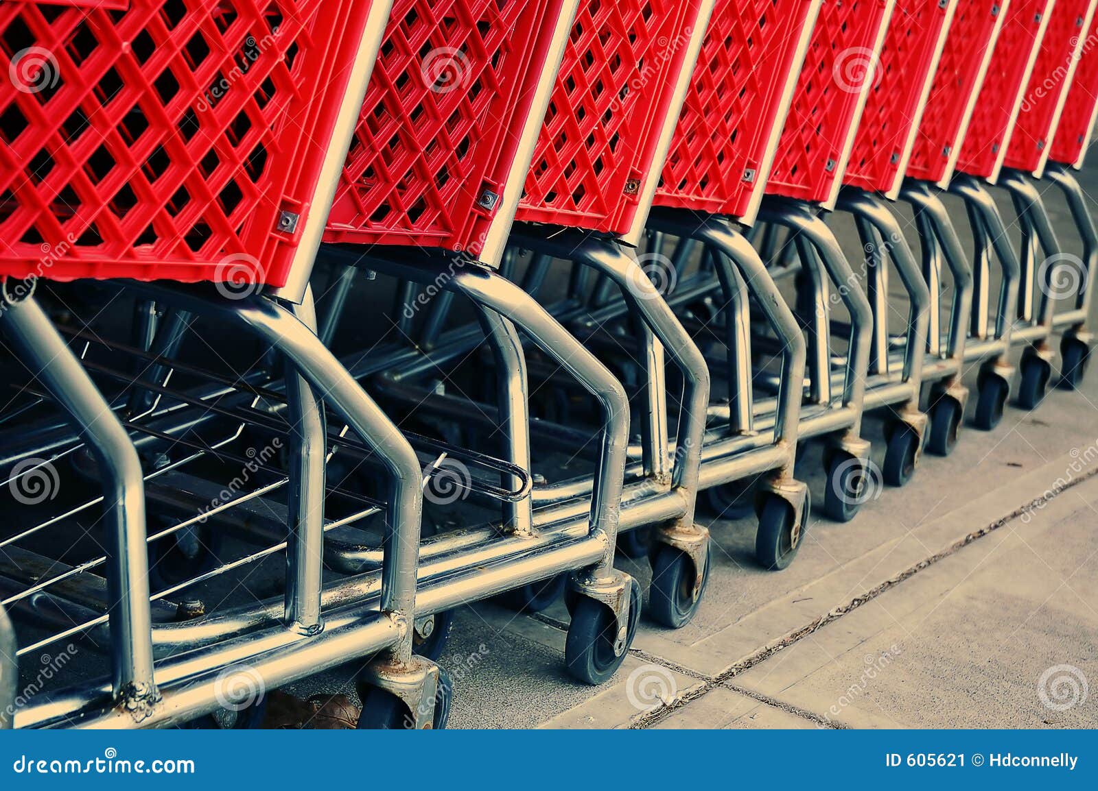 Shopping carts stock image. Image of cross, department 605621