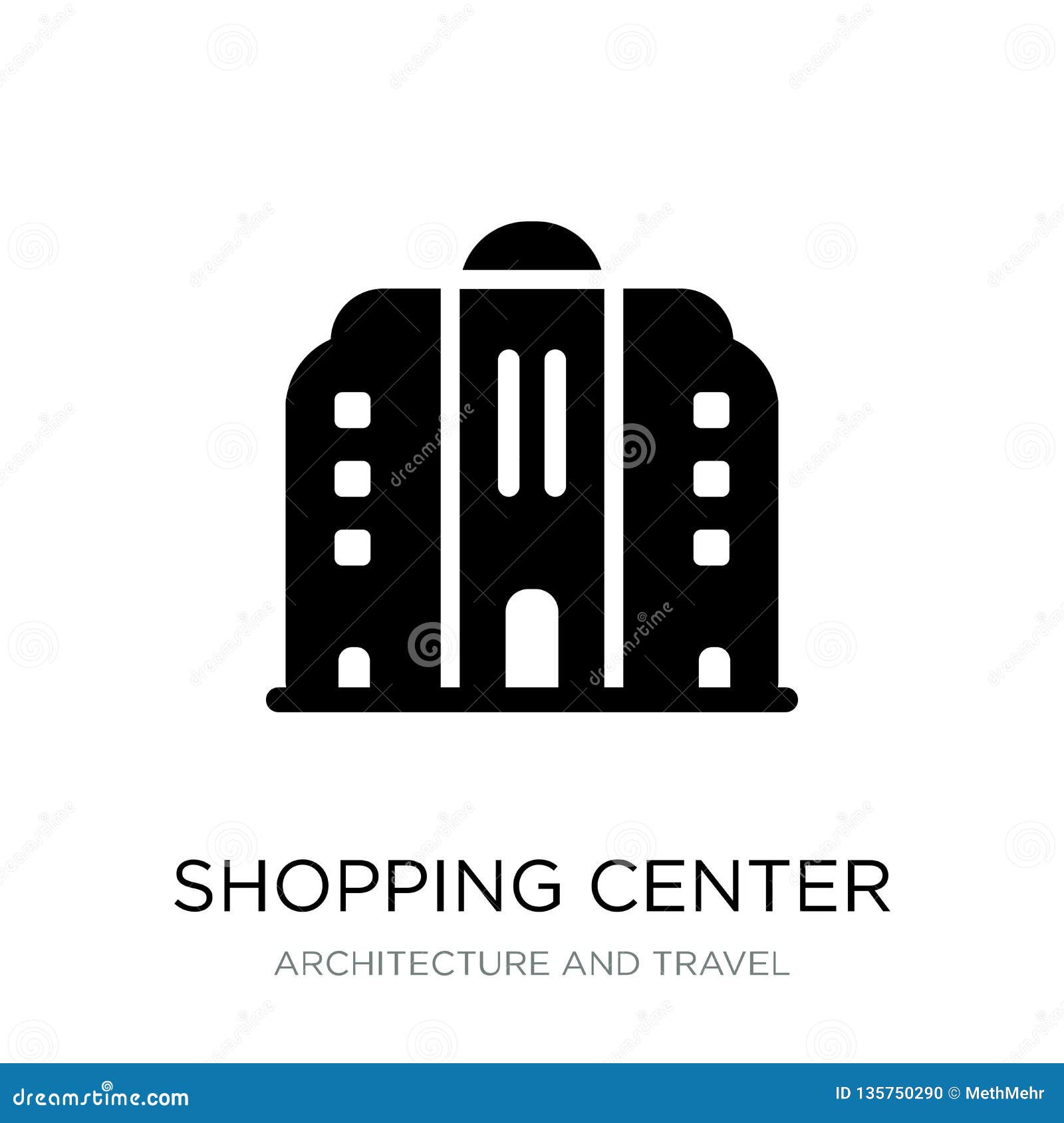 Shopping Center Icon in Trendy Design Style. Shopping Center Icon ...