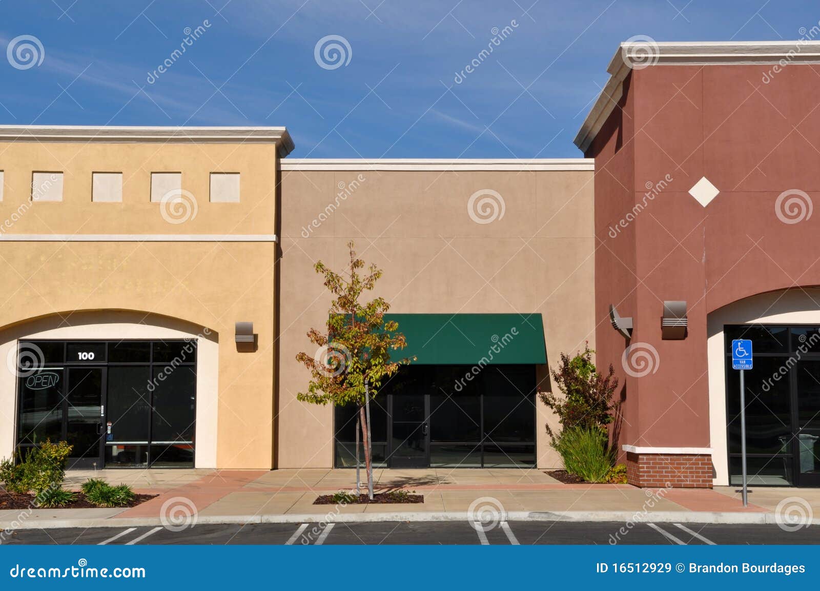Shopping Center Store Front Stock Image Image of exterior, strip