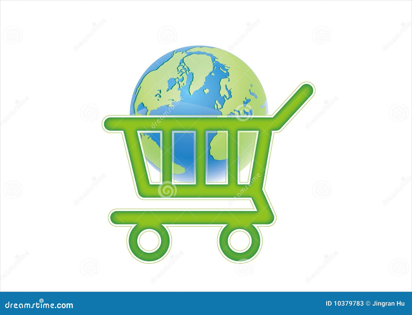 Shopping and earth stock vector. Illustration of icon 10379783