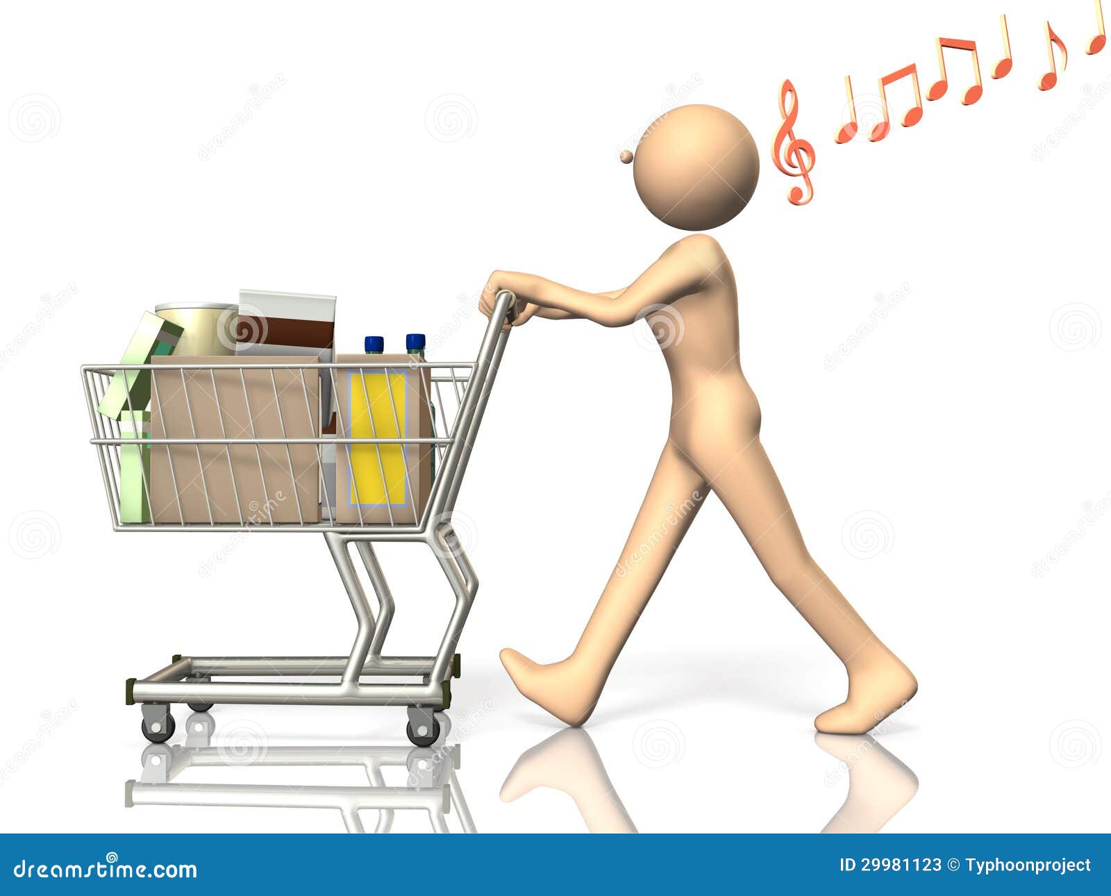 Shopping is a fun hobby. stock illustration. Illustration of white