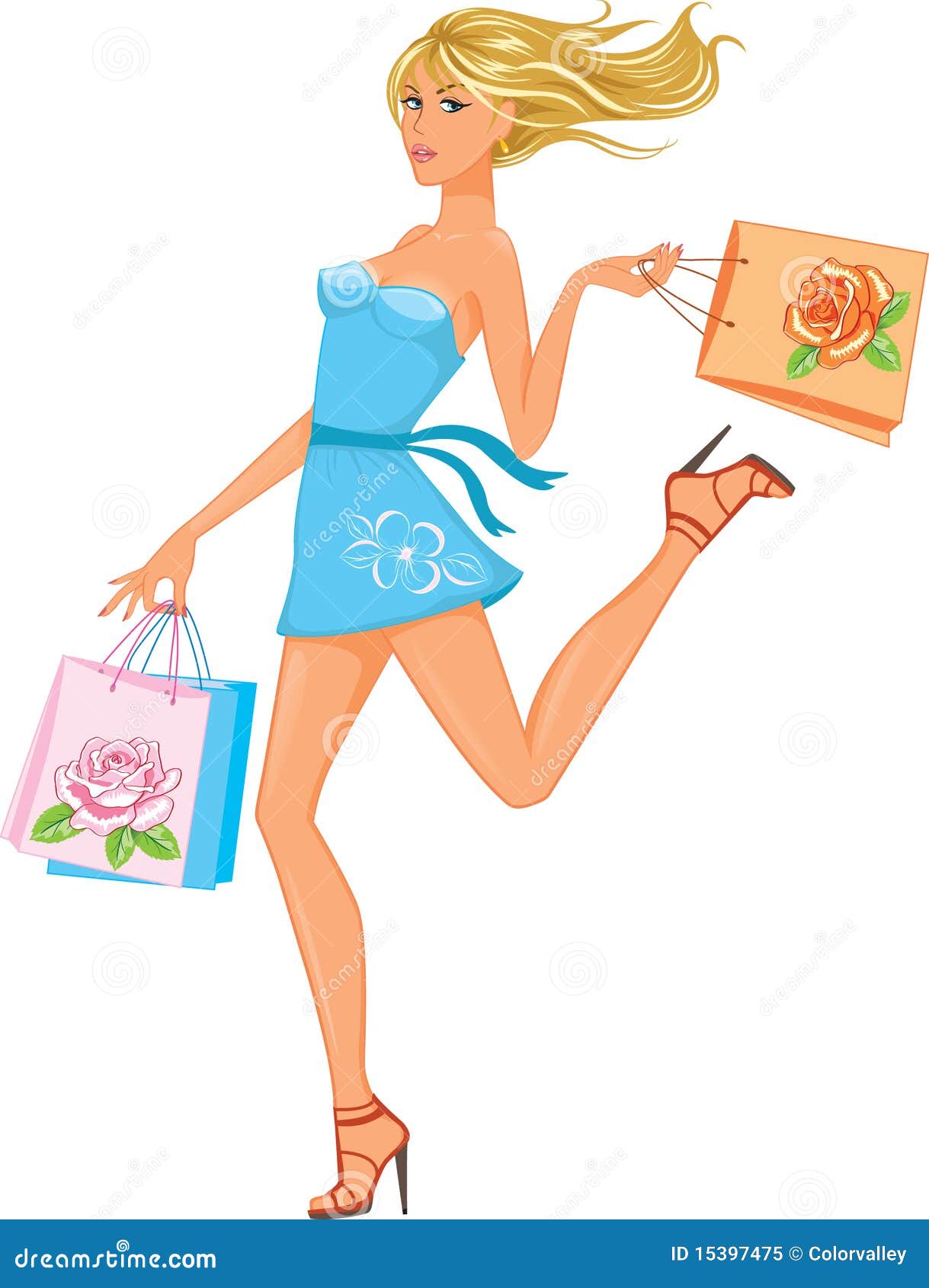 Shopping. Clearance Sale, Fashion Concept. People, Girls Run To