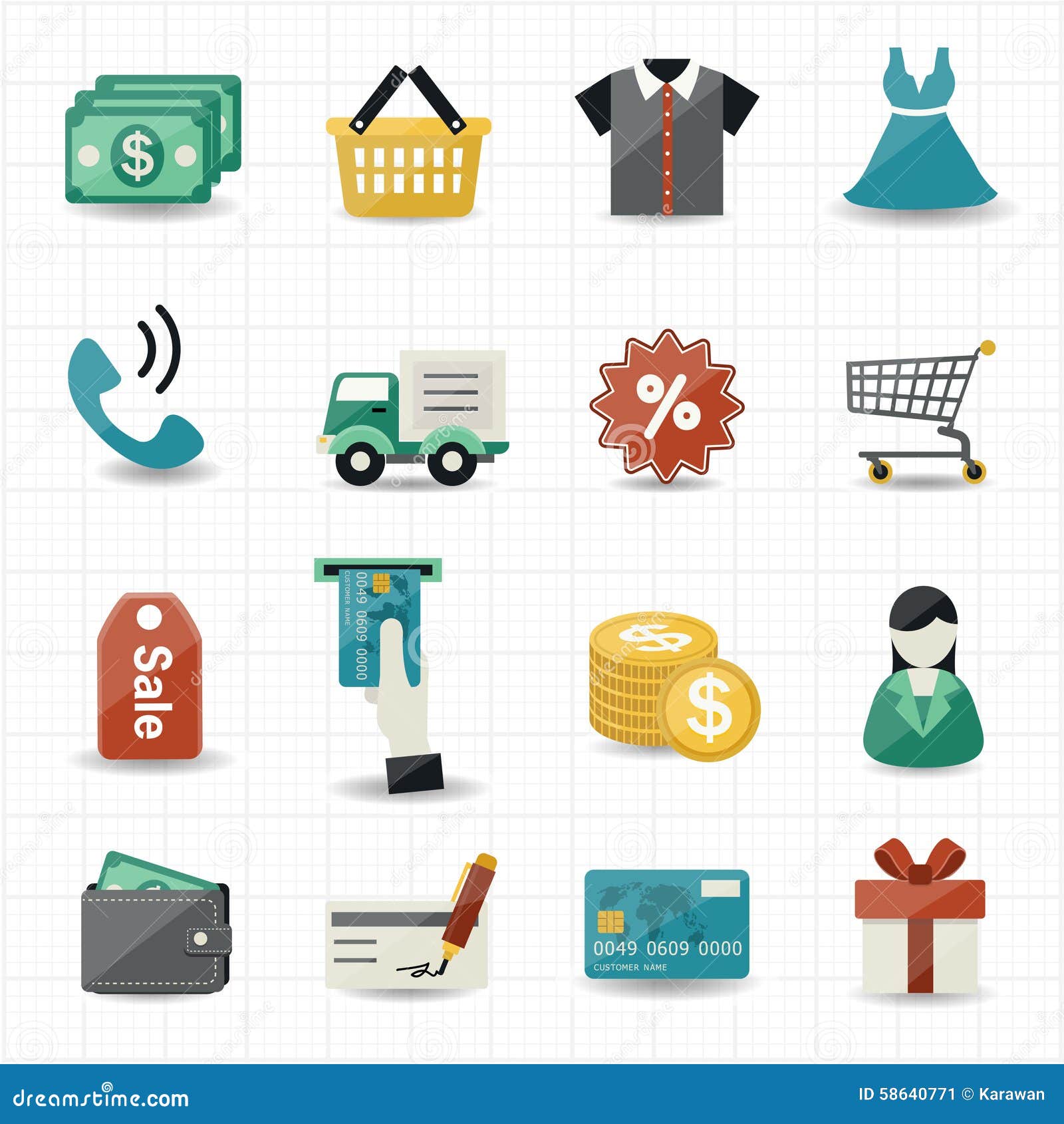 shopping vector icons shopping vector icons