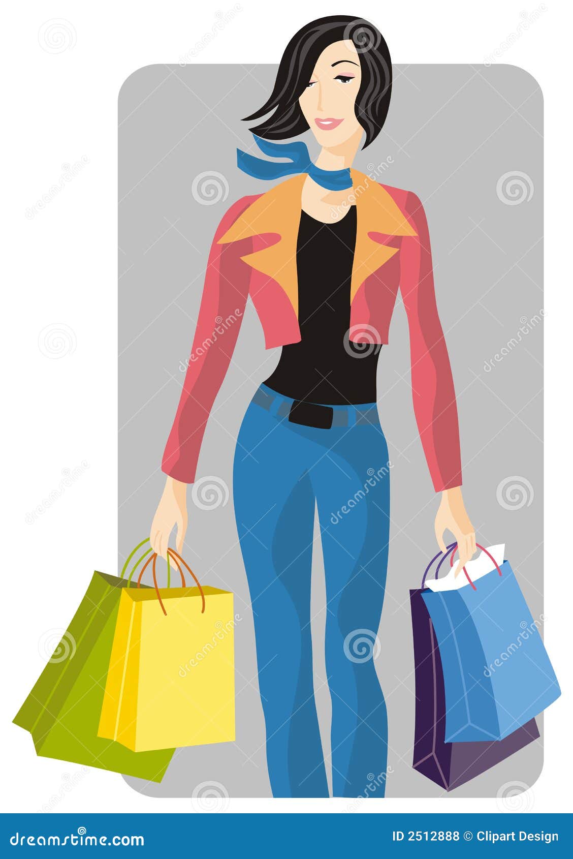 Shopping Illustration Series Stock Illustration - Illustration of body ...