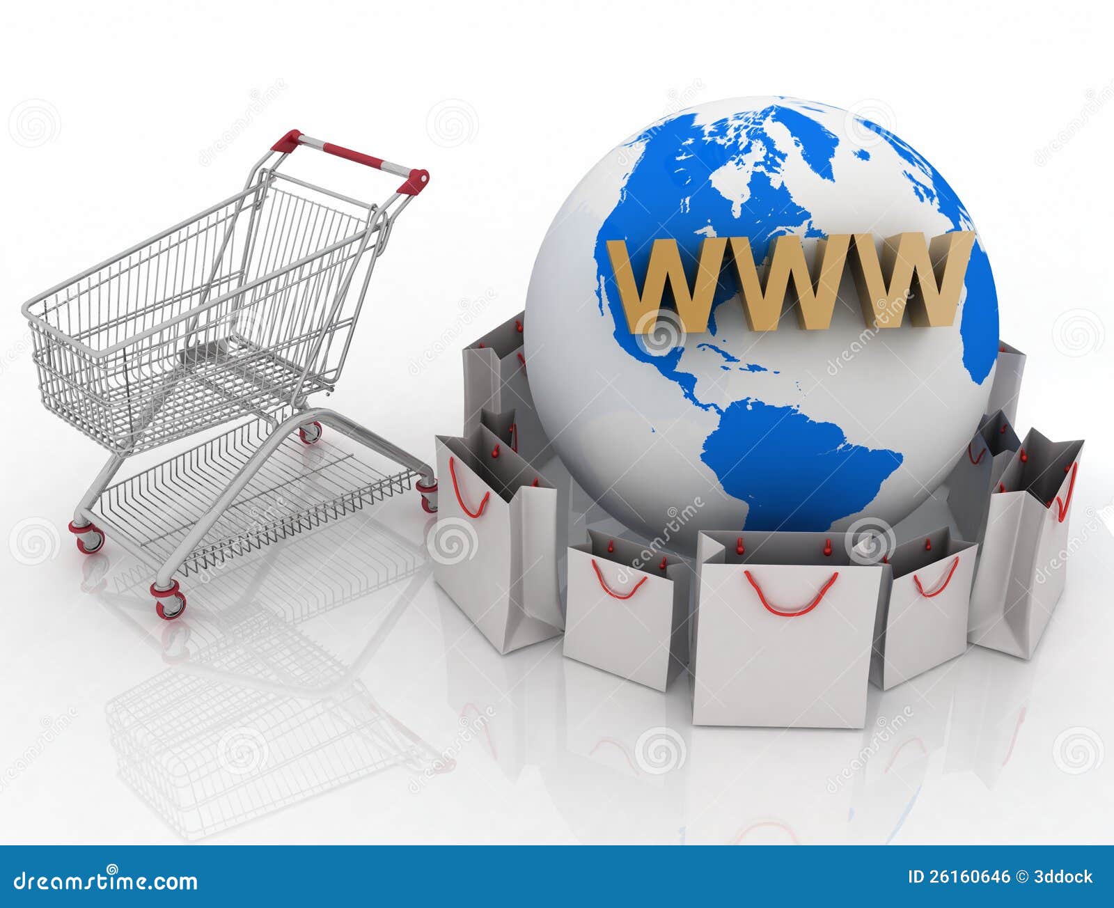 Shopping in stock illustration. Illustration of packet 26160646