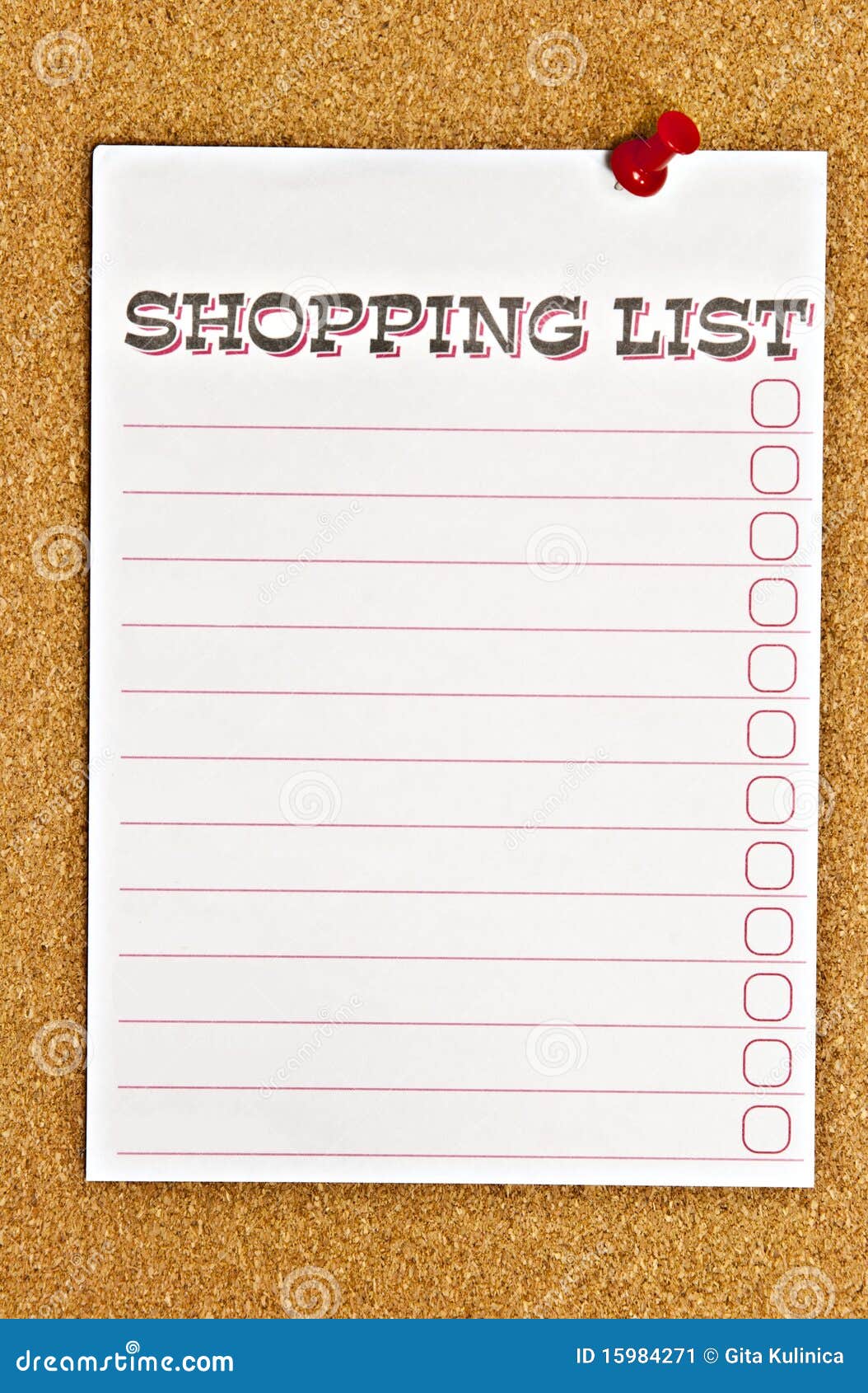 Shopping list stock image. Image of list, descriptive - 15984271