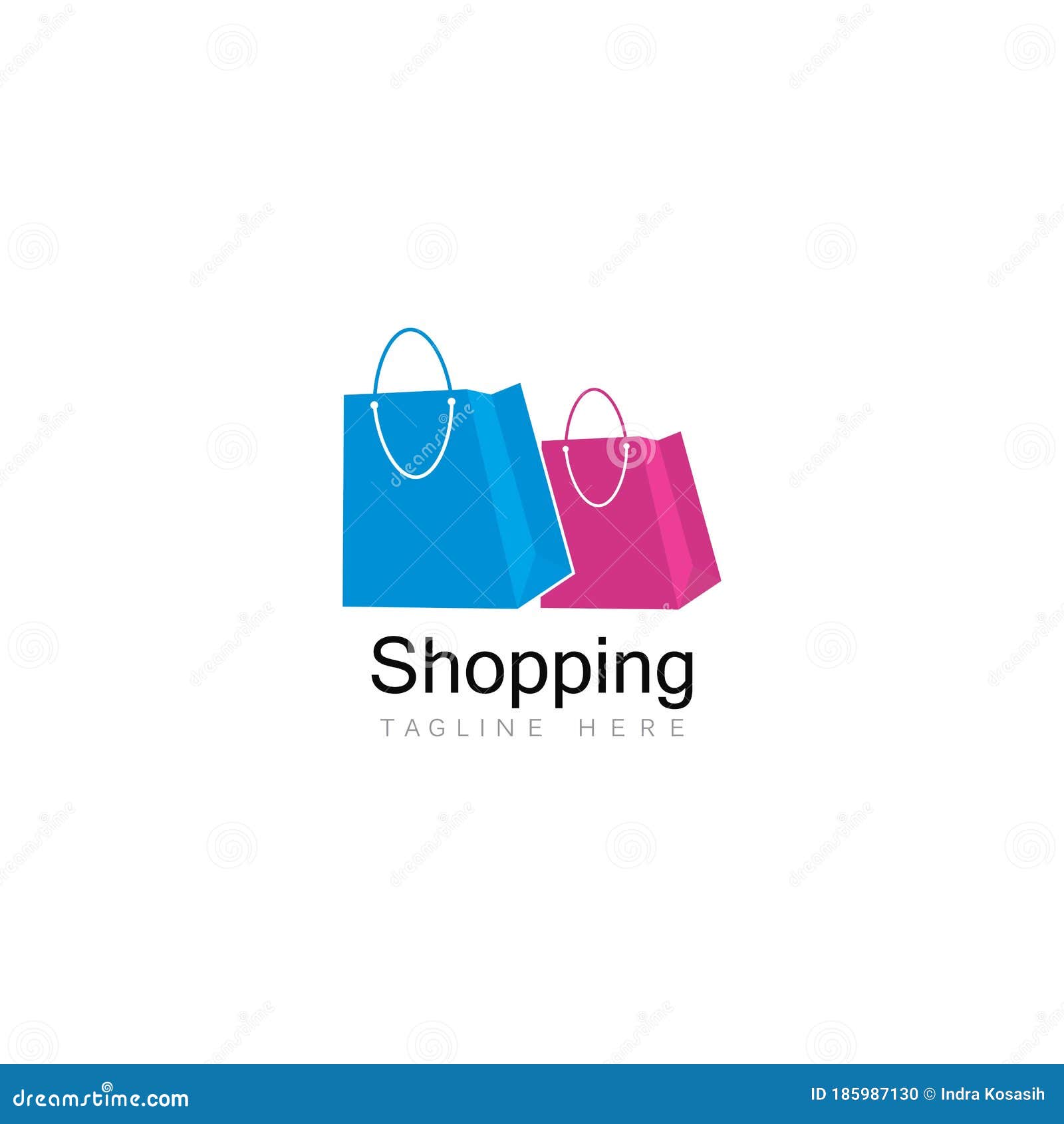 Shopping Logo Vector Icon Illustration Stock Vector - Illustration of ...