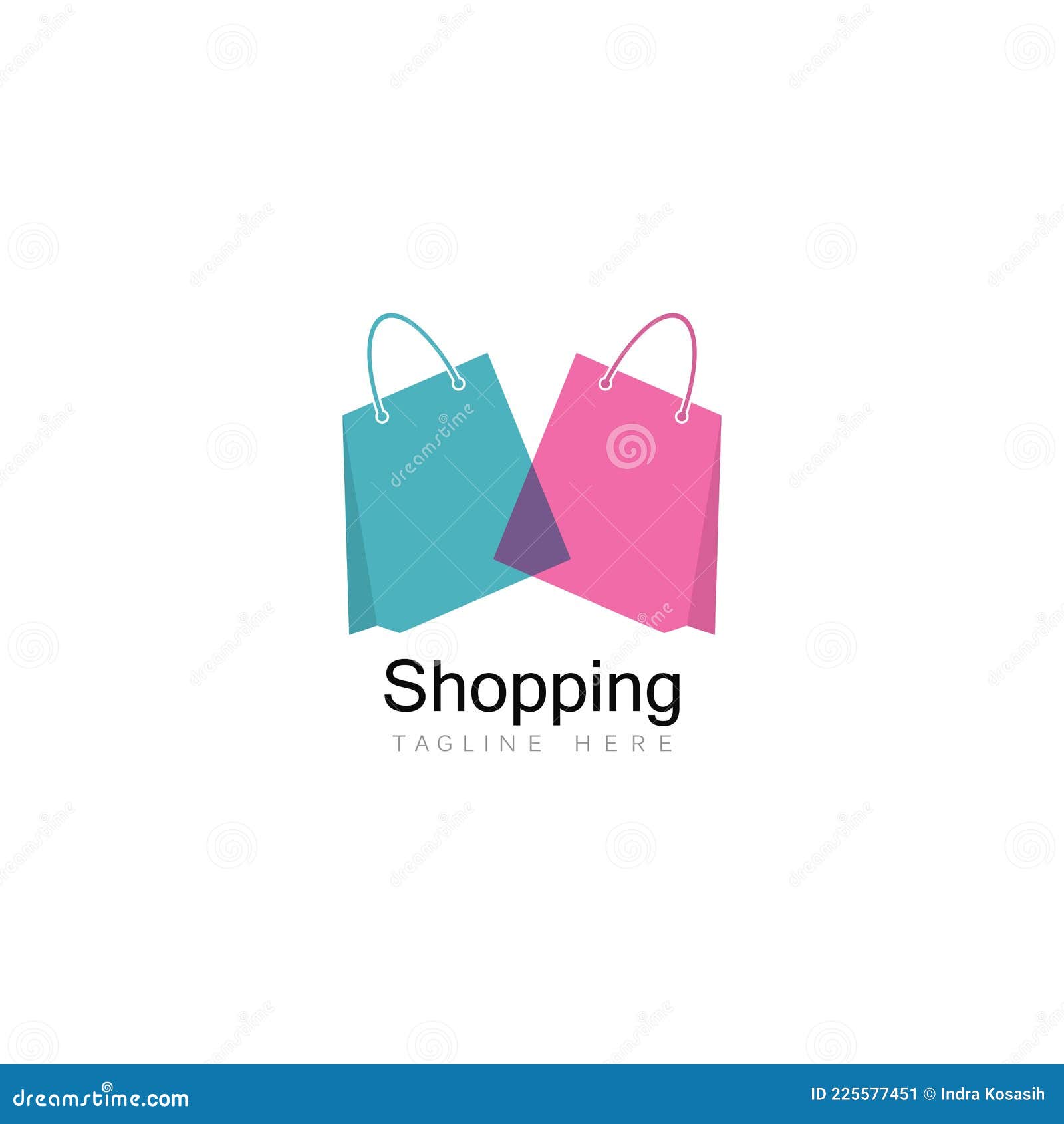 Shopping Logo Vector Icon Illustration Stock Vector - Illustration of ...