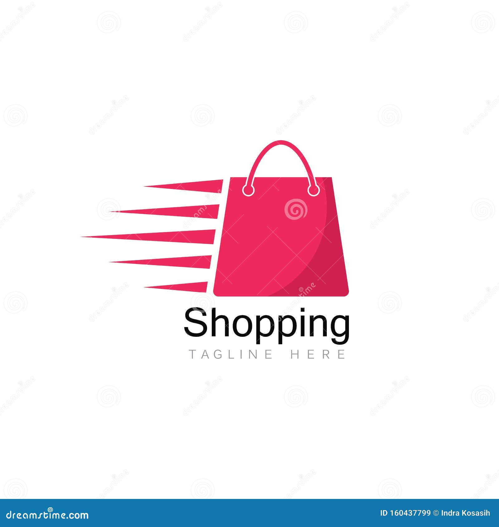 Shopping Logo Vector Icon Illustration Stock Vector - Illustration of ...