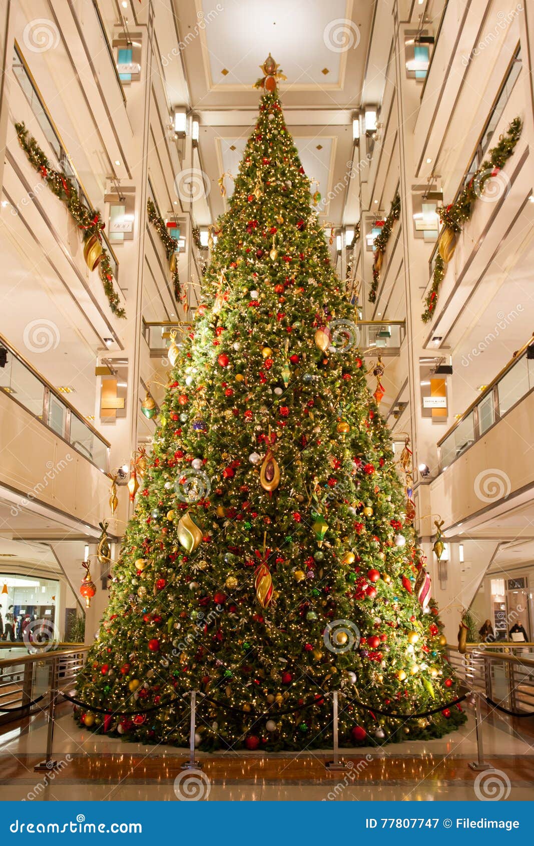 Shopping Mall Christmas Tree Editorial Photography Image of landmark