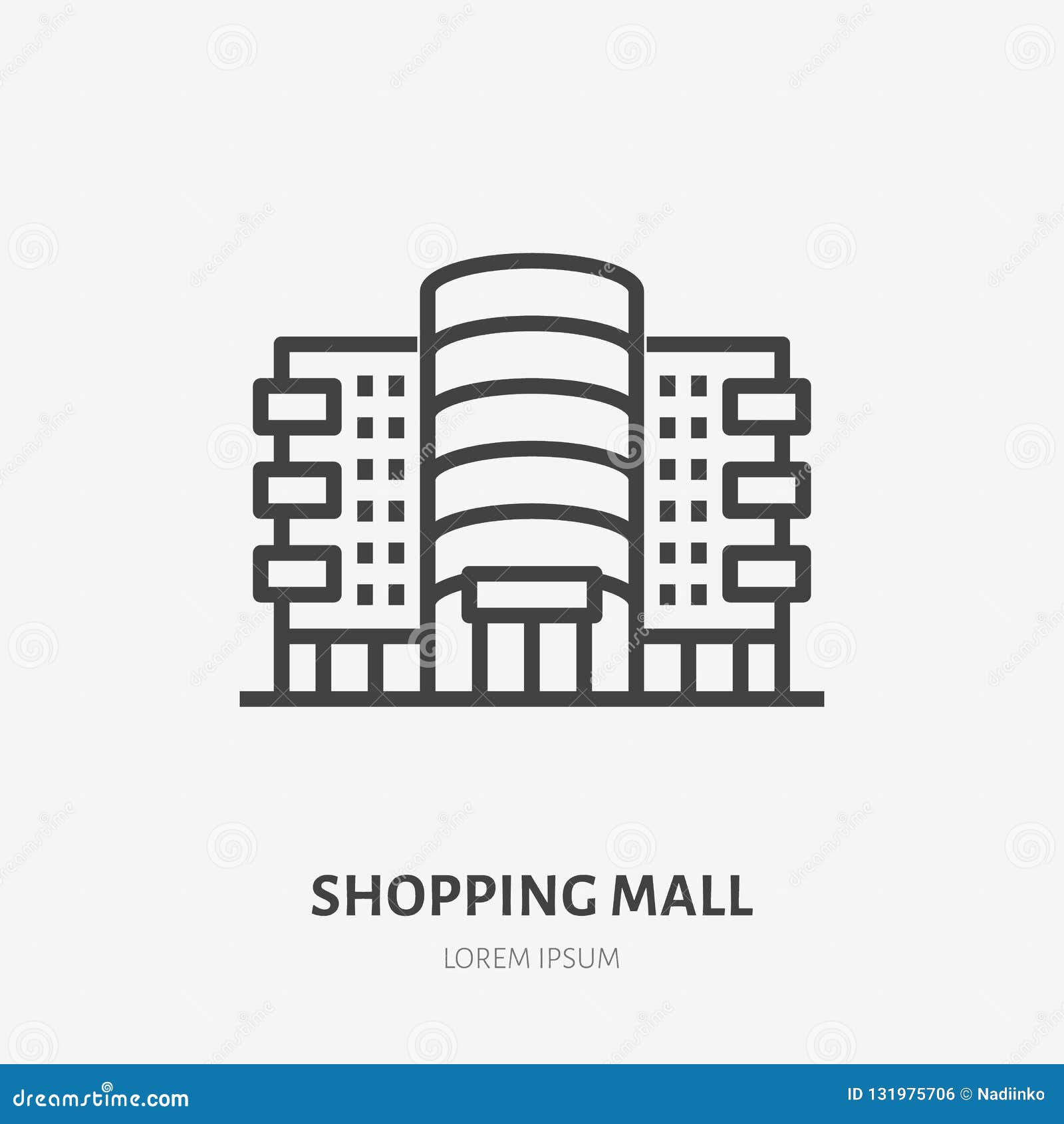 shopping mall vector logo