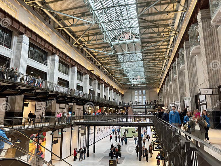 Shopping Mall Inside the Battersea Power Station in London Opening